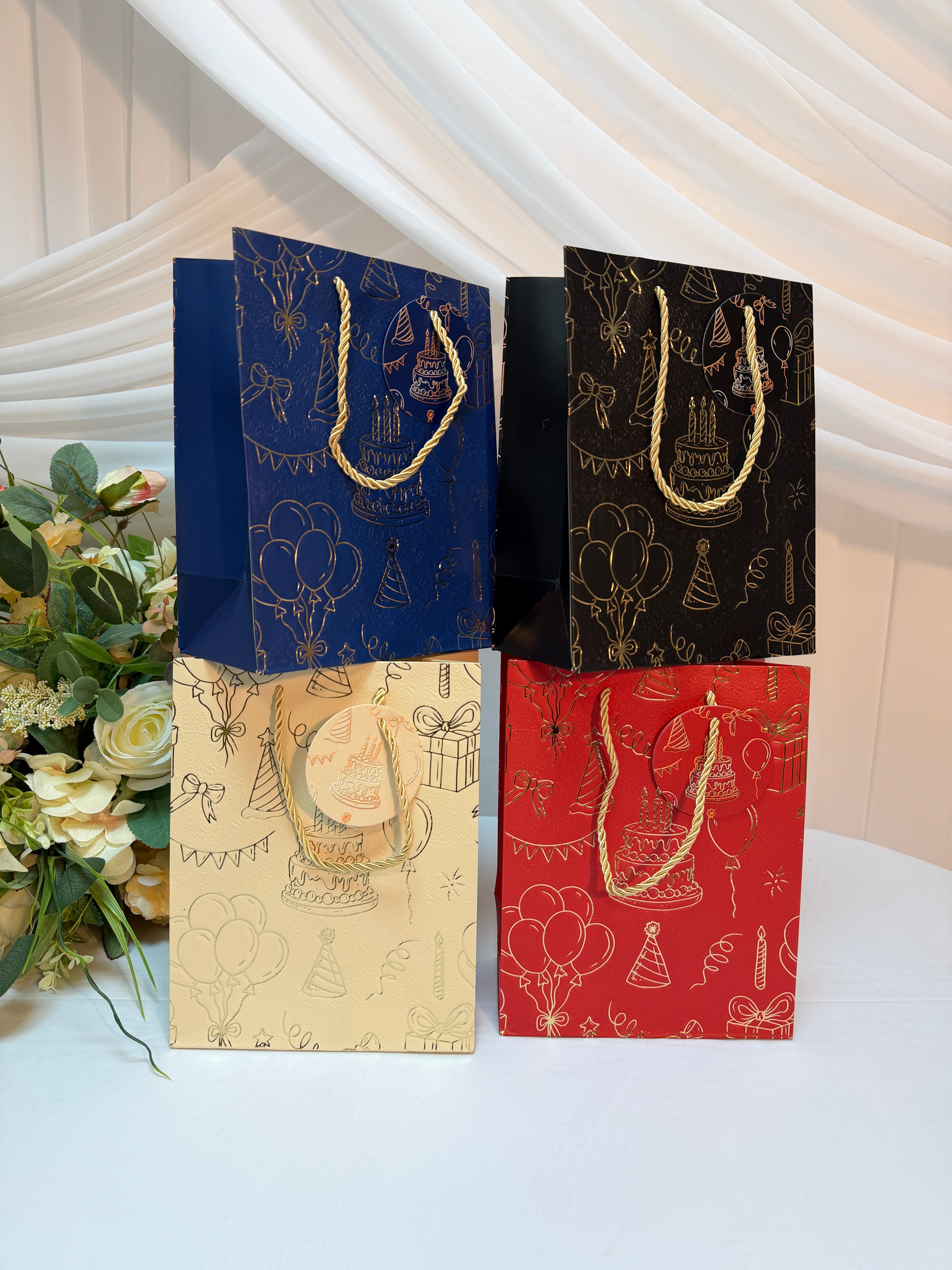 Pungi cadou imprimeu tort 12/set