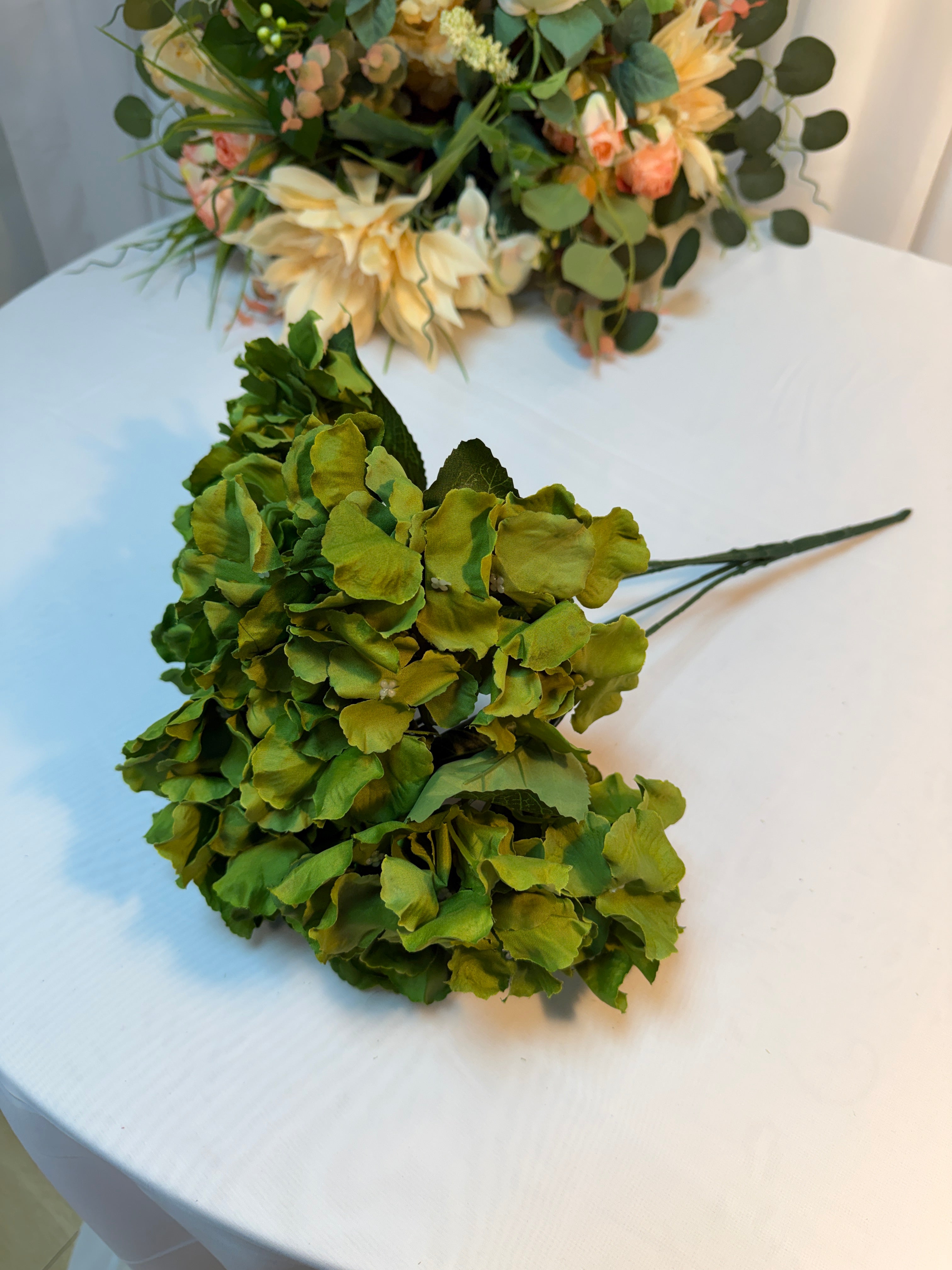 Buchet 5 Hortensii Artificiale Verde