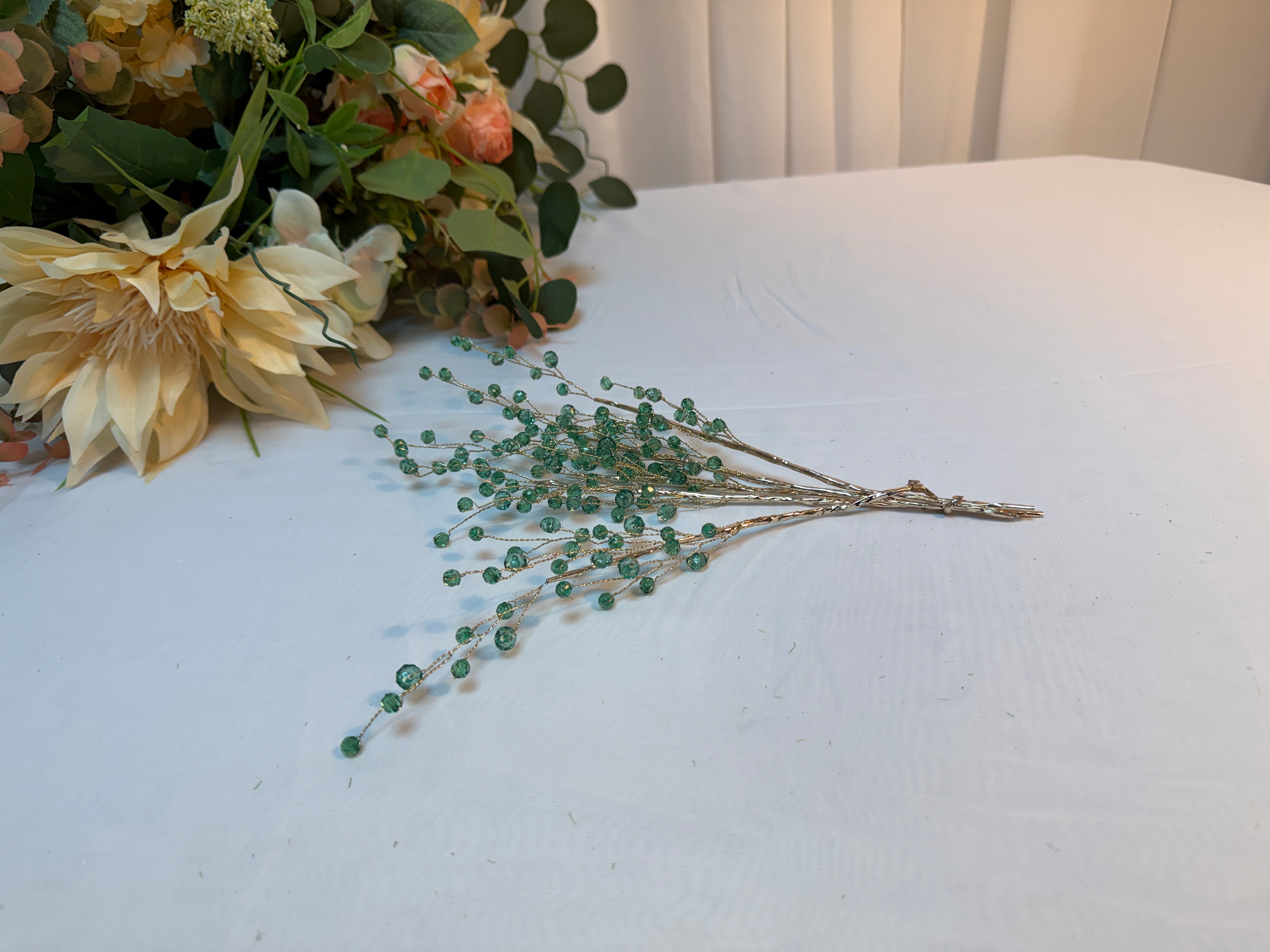 Flori Margele Rotunde Verzi 5/set