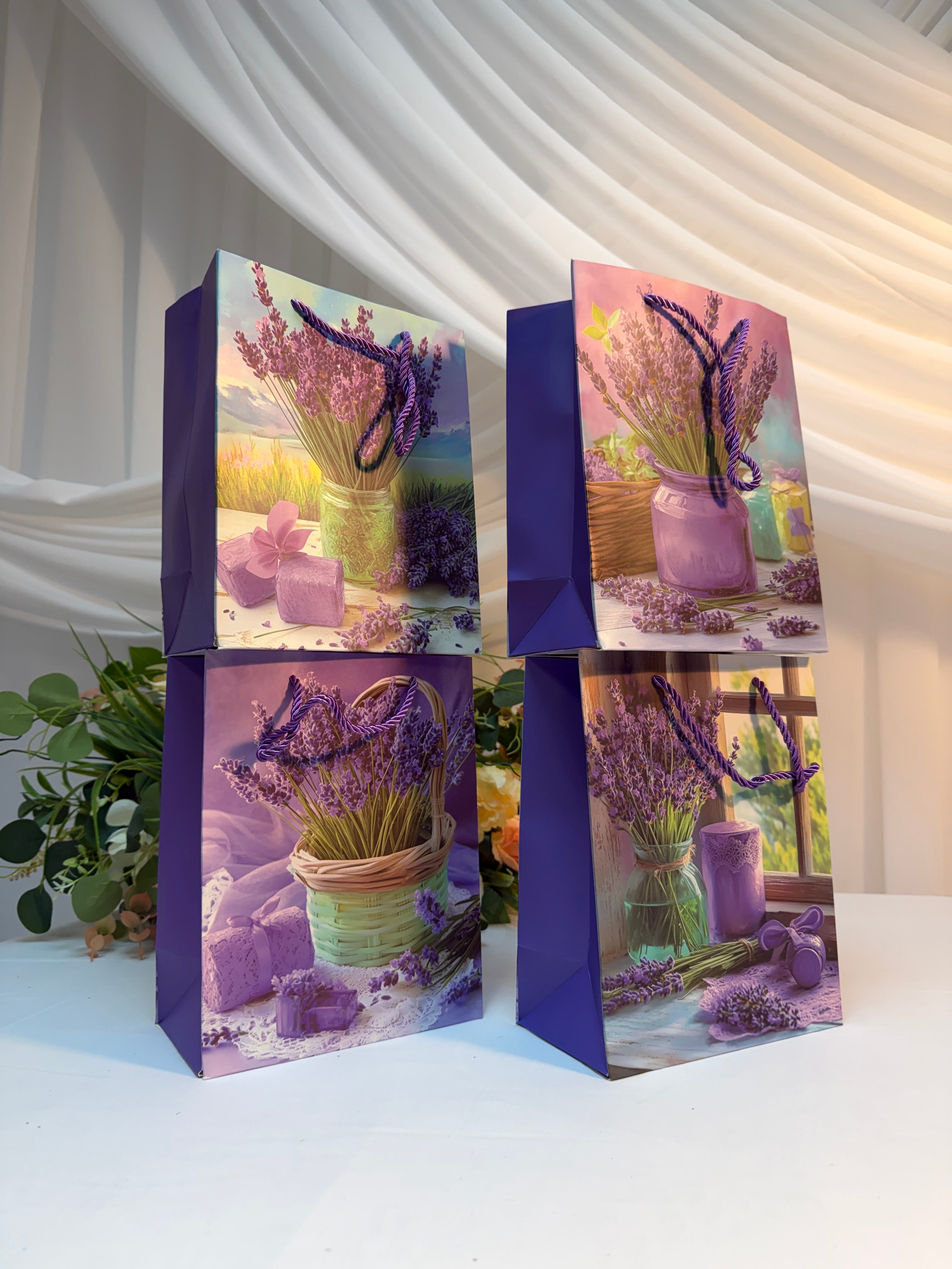 Pungi cadou imprimeu Levanda 12/set