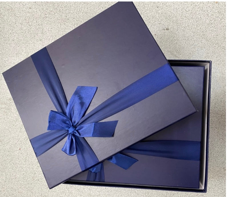 Cutie Carton 10/set Uni cu Funda Satin Bleumarin