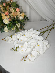 Orhidee artificiala 9 flori 53 Alb