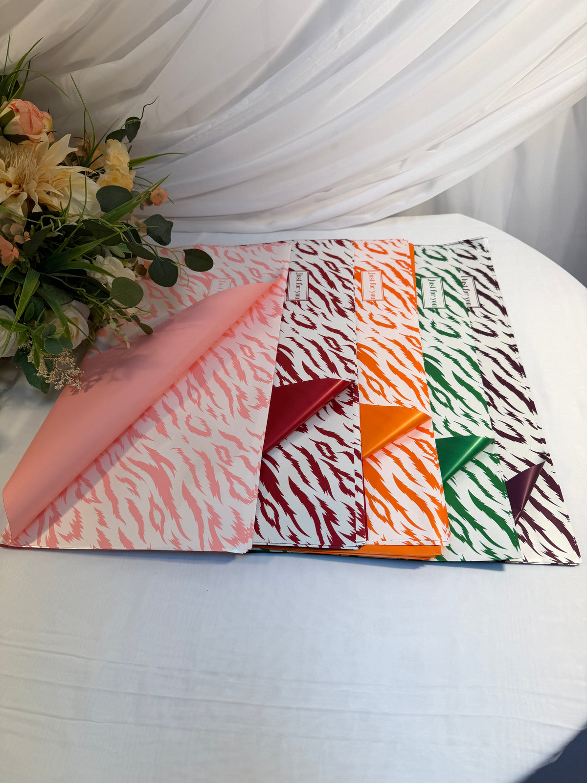 Ambalaj Flori Plastic 20/set imprimeu Animal Print