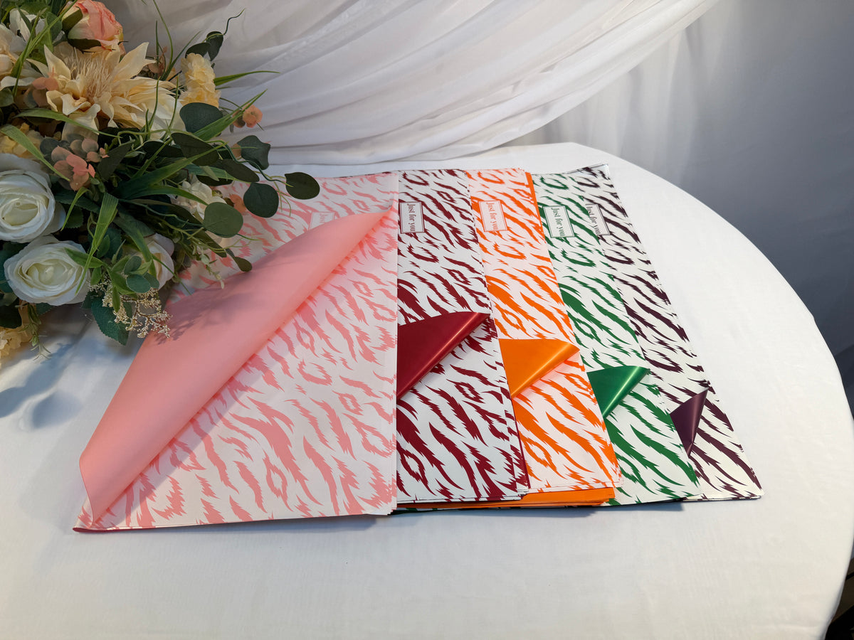 Ambalaj Flori Plastic 20/set imprimeu Animal Print