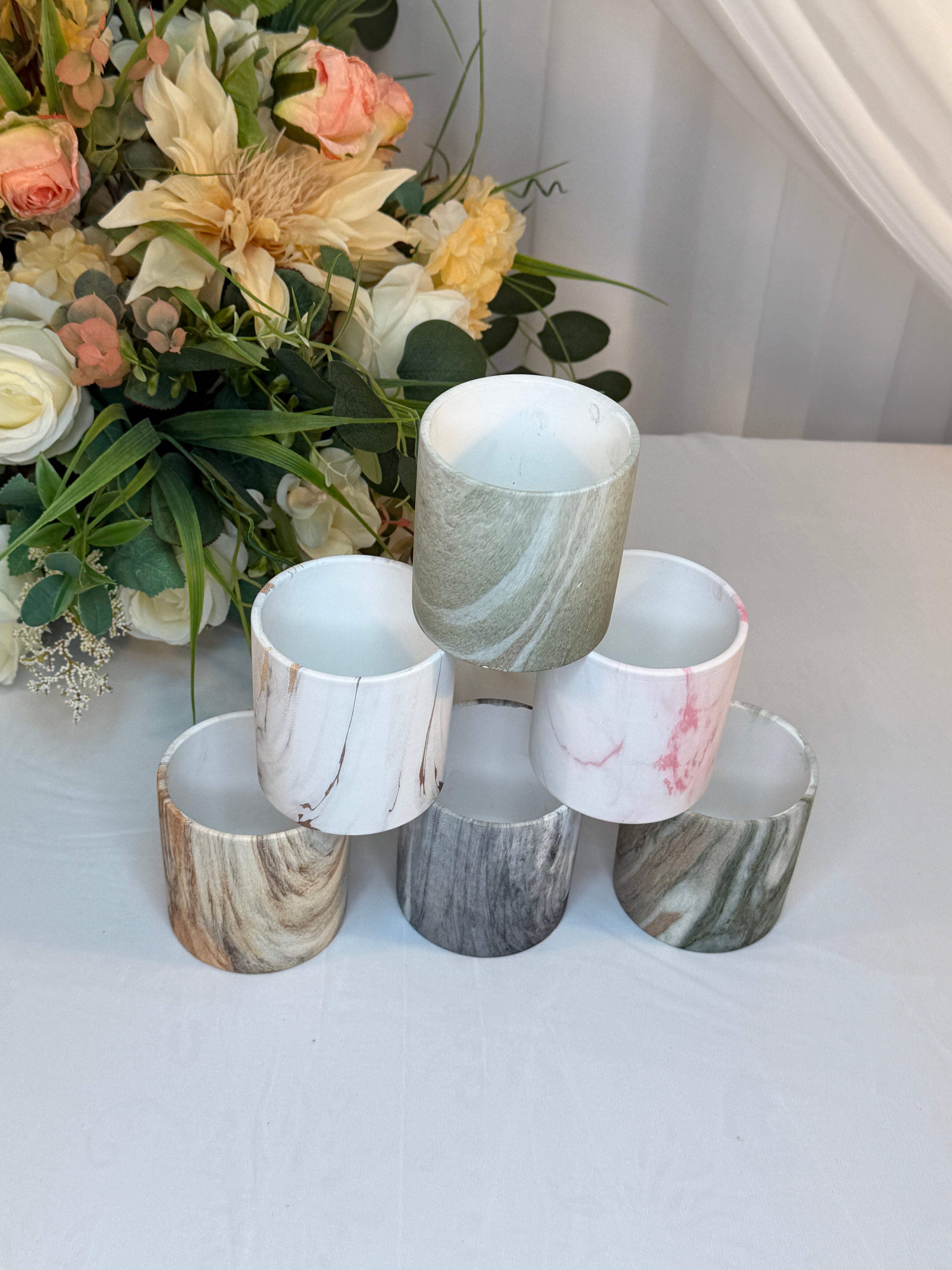 Ghiveci Flori Ceramica Marmurat 6/set