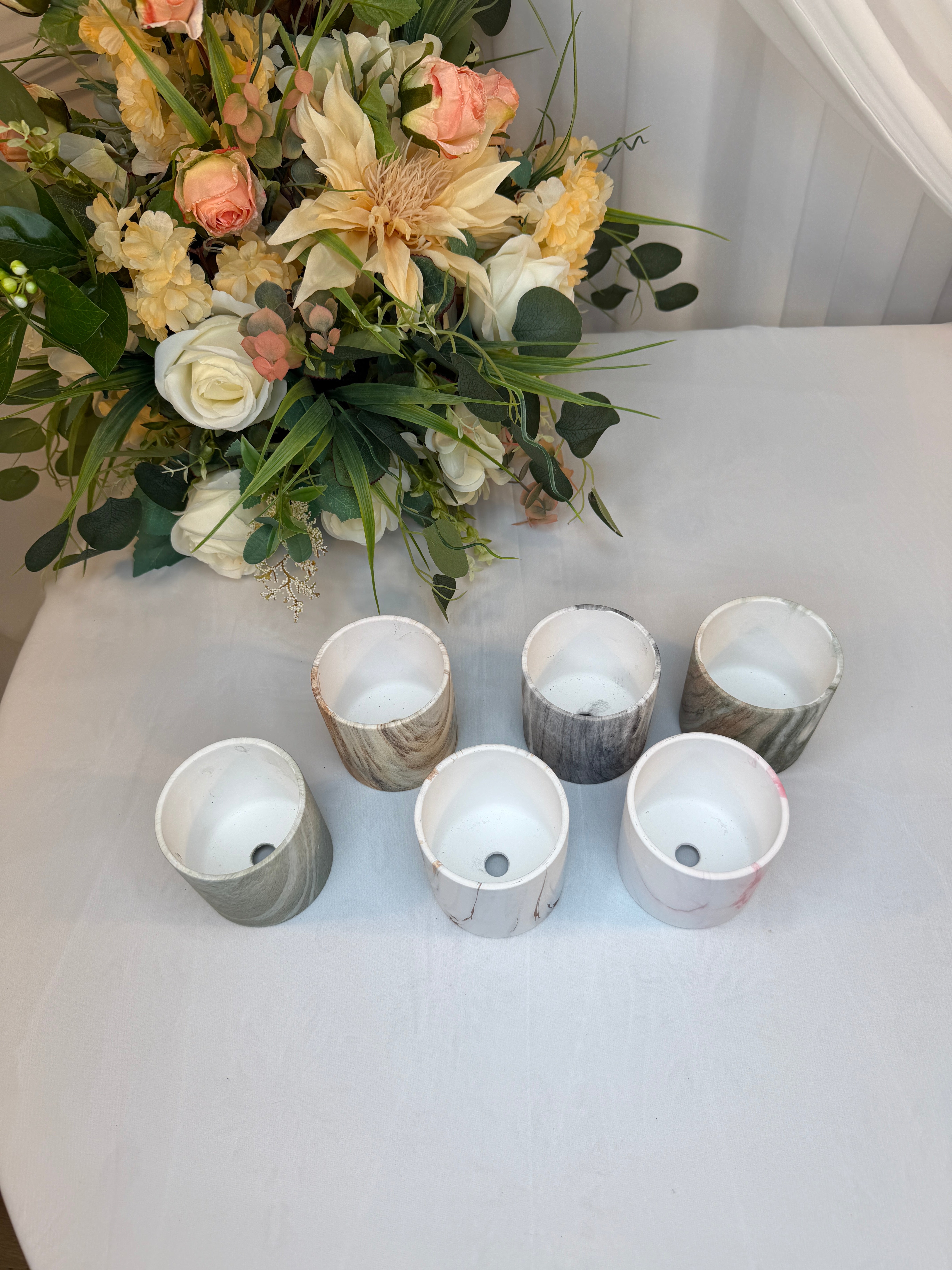 Ghiveci Flori Ceramica Marmurat 6/set