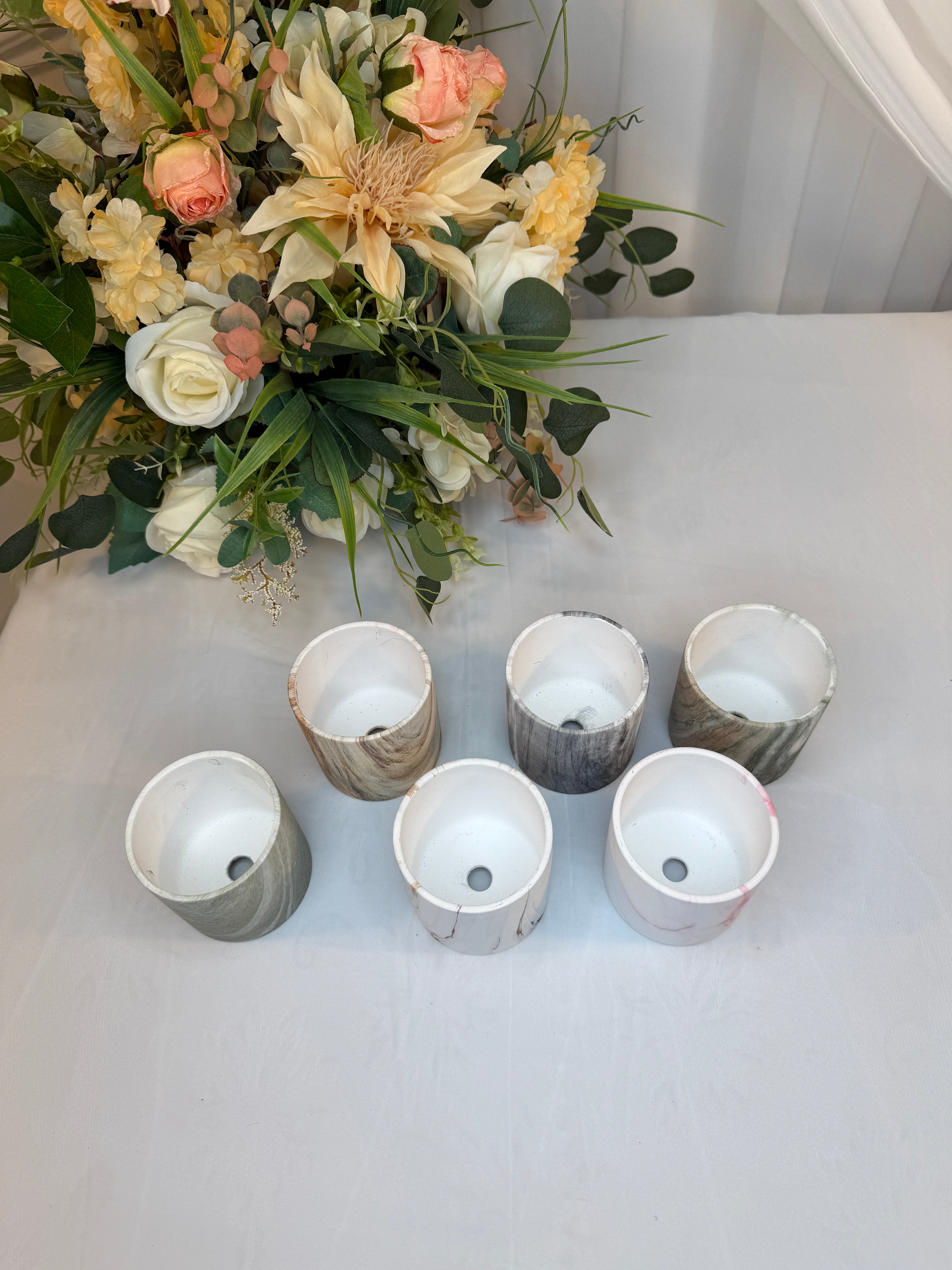 Ghiveci Flori Ceramica Marmurat 6/set