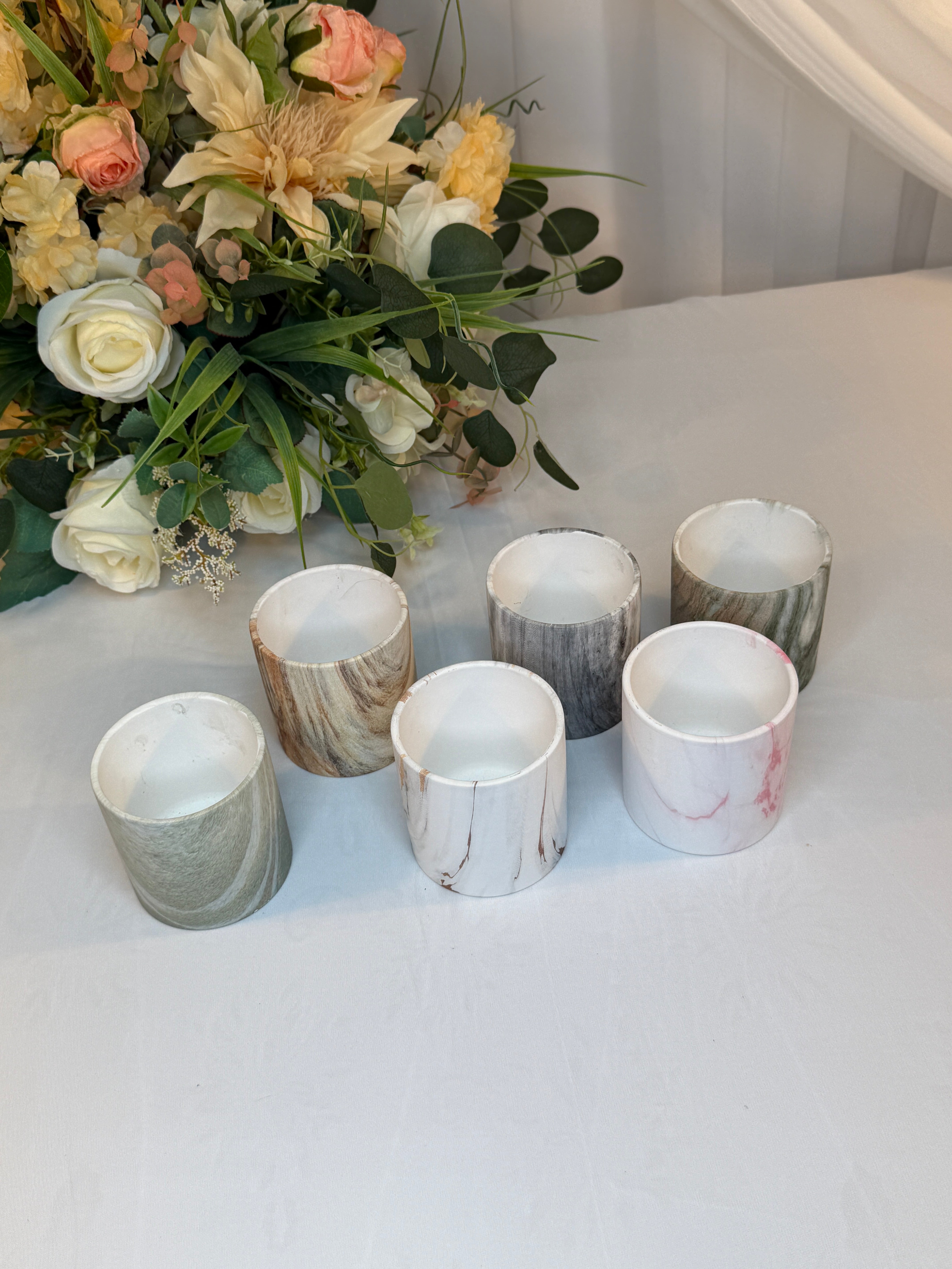 Ghiveci Flori Ceramica Marmurat 6/set