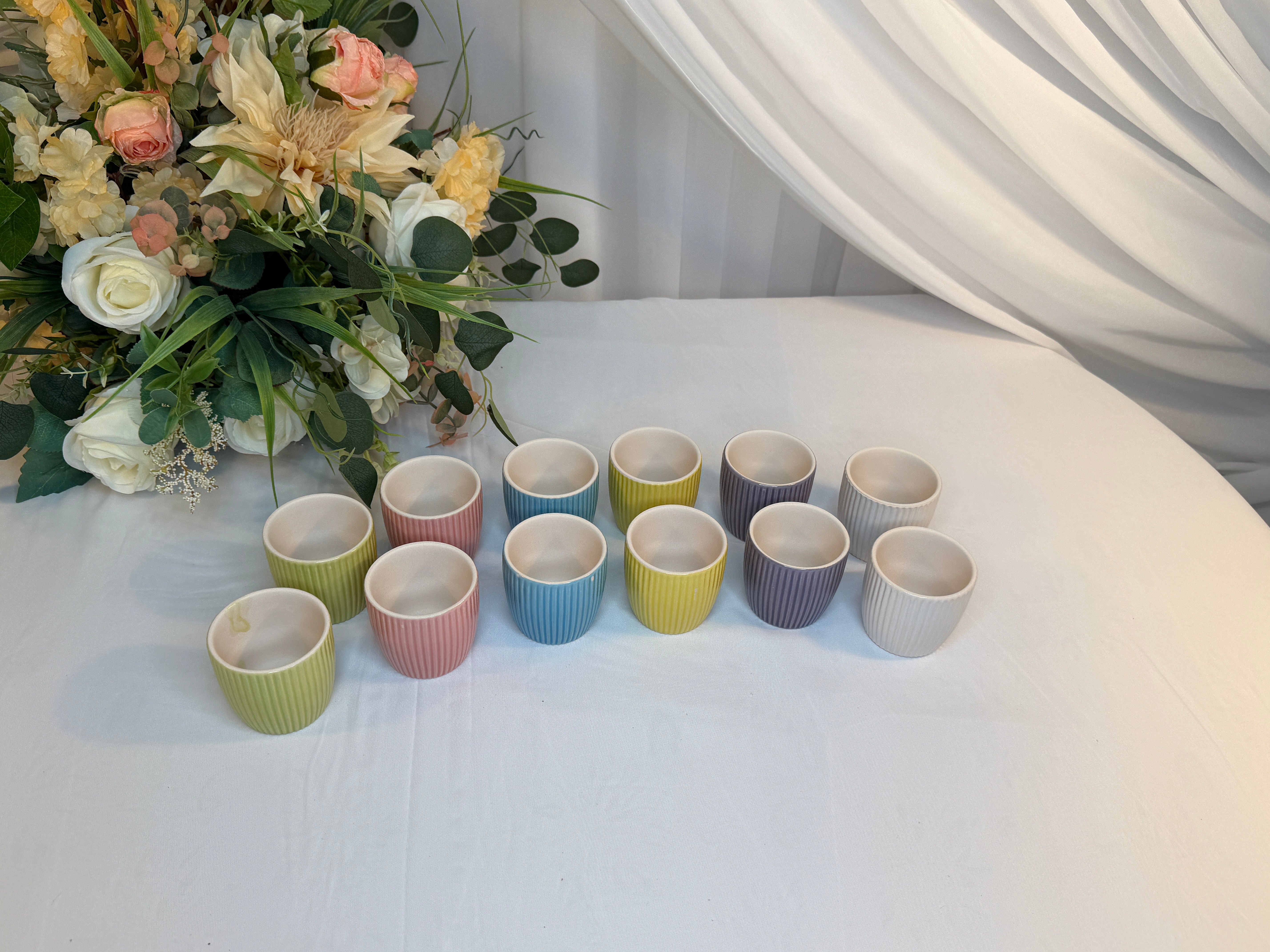 Ghiveci Flori Ceramica cu Striati 12/set