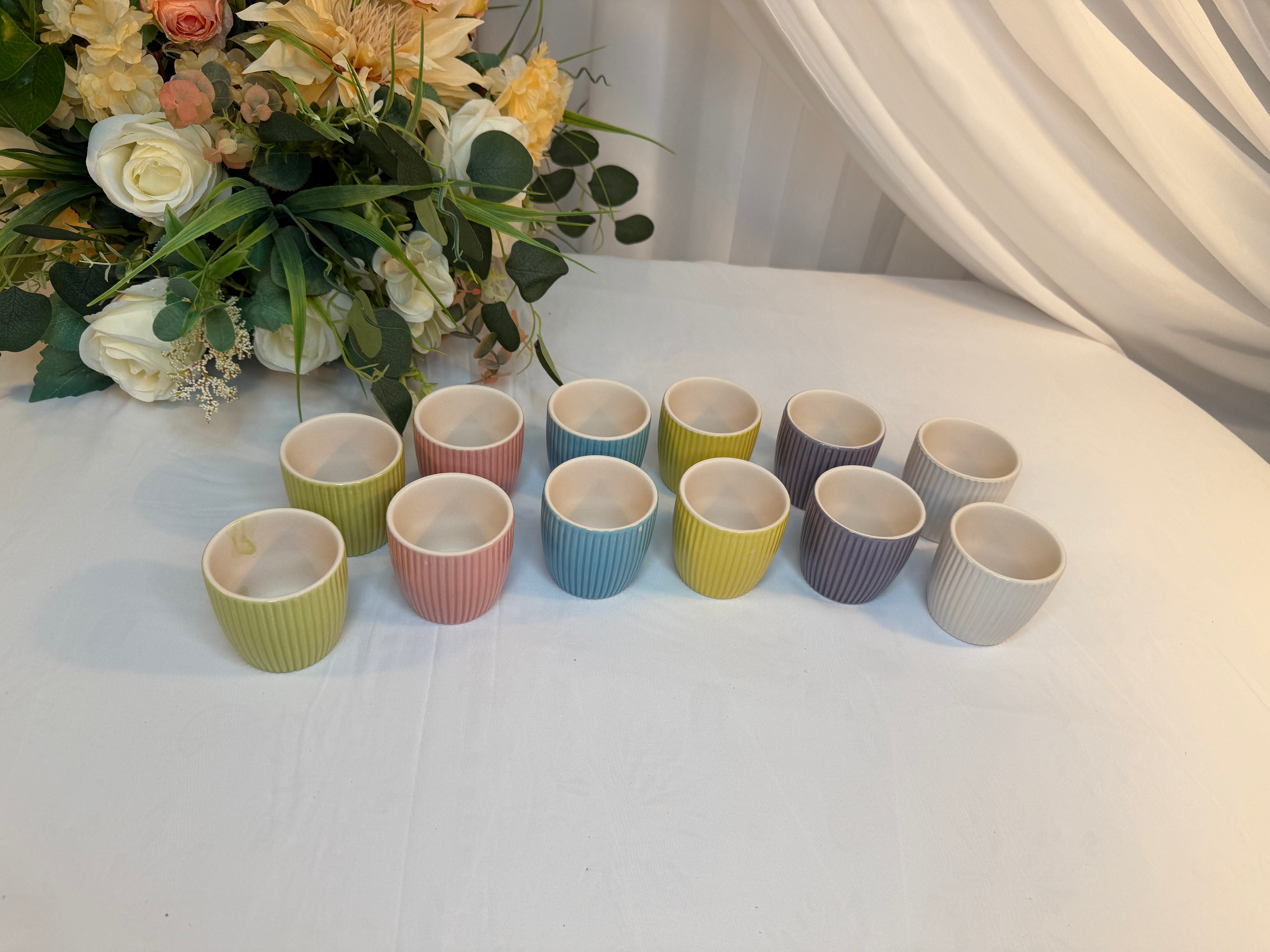 Ghiveci Flori Ceramica cu Striati 12/set