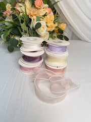 Panglica Organza Perle Margini 4cm-9metri