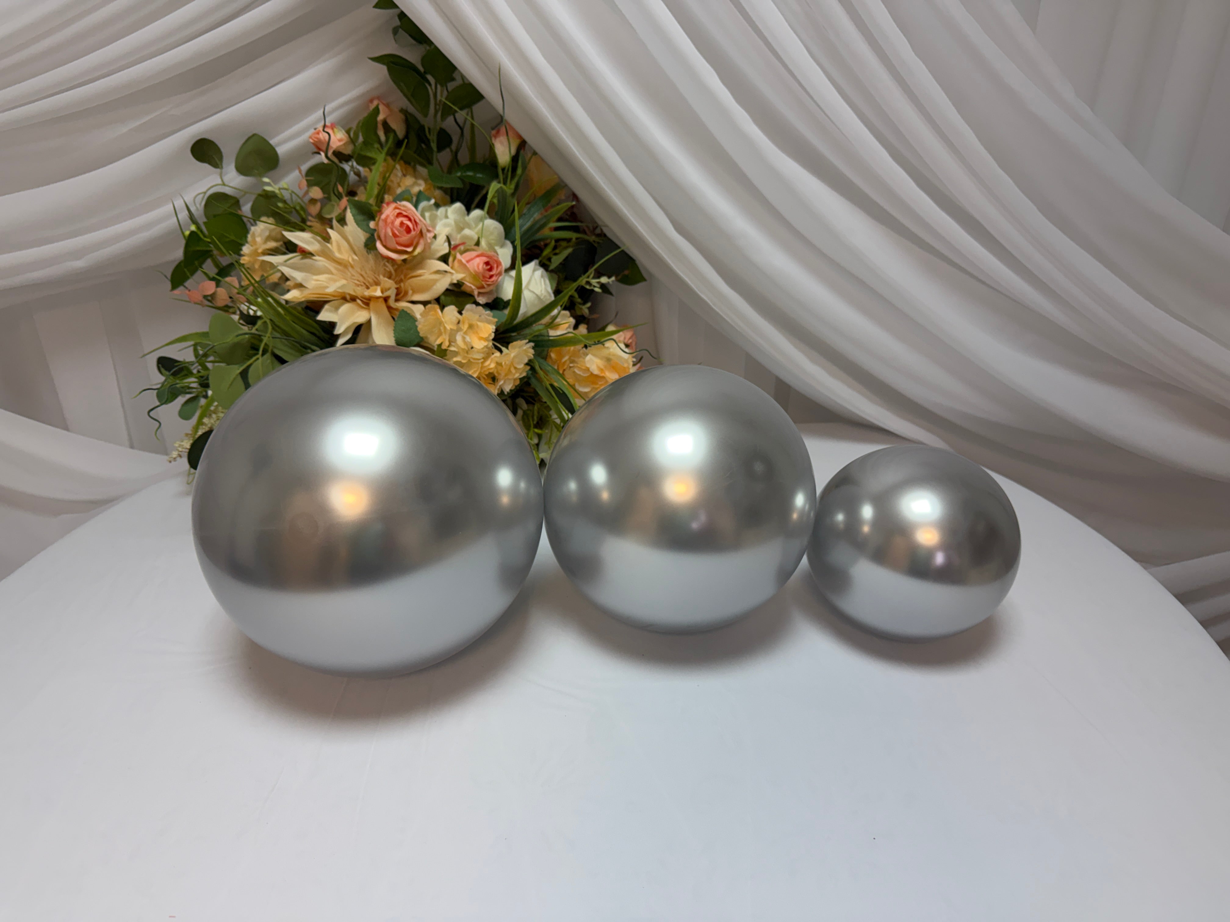 Baloane Set Cromat ARGINTIU