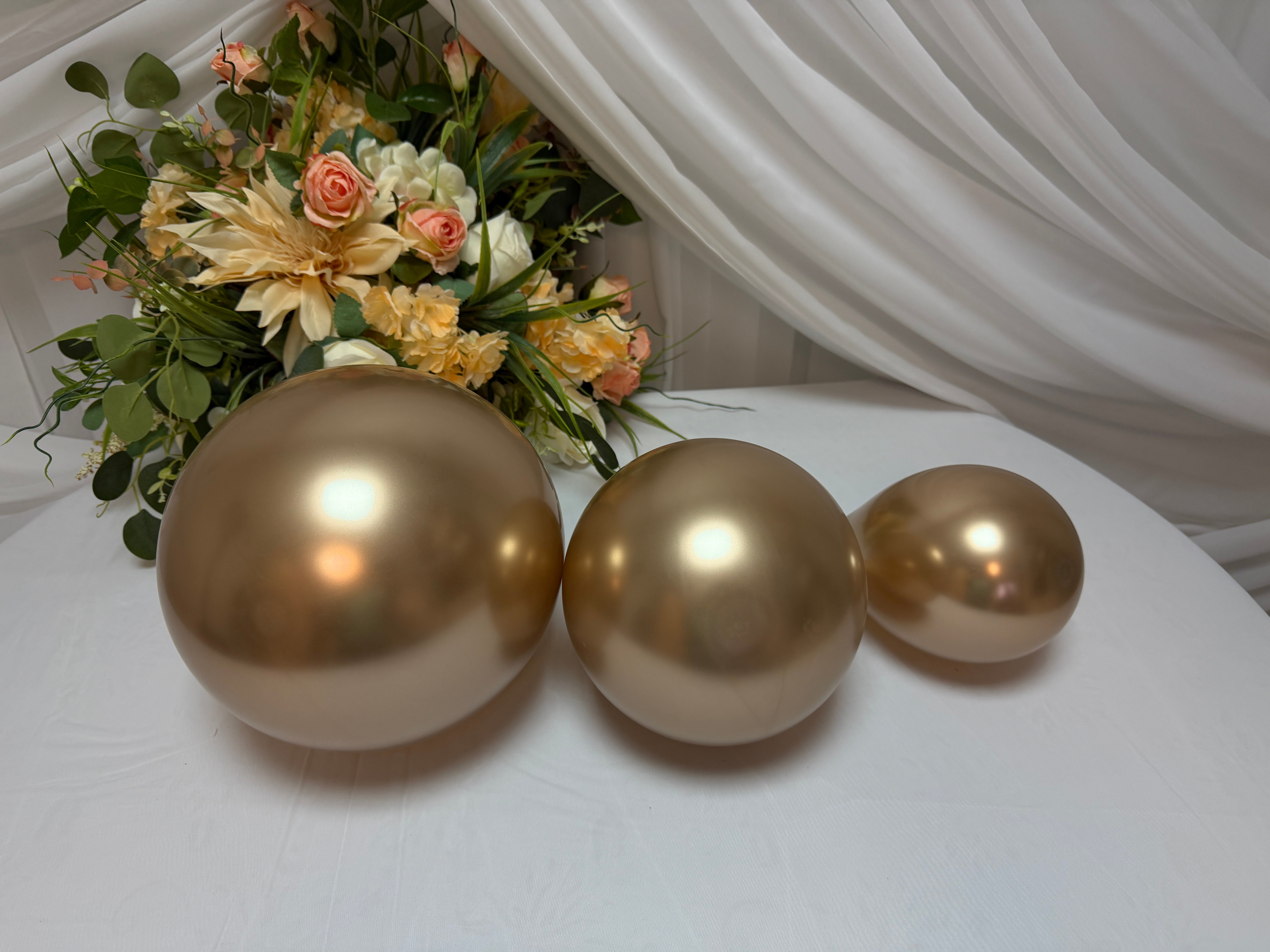 Baloane Set Cromat Auriu Metalic