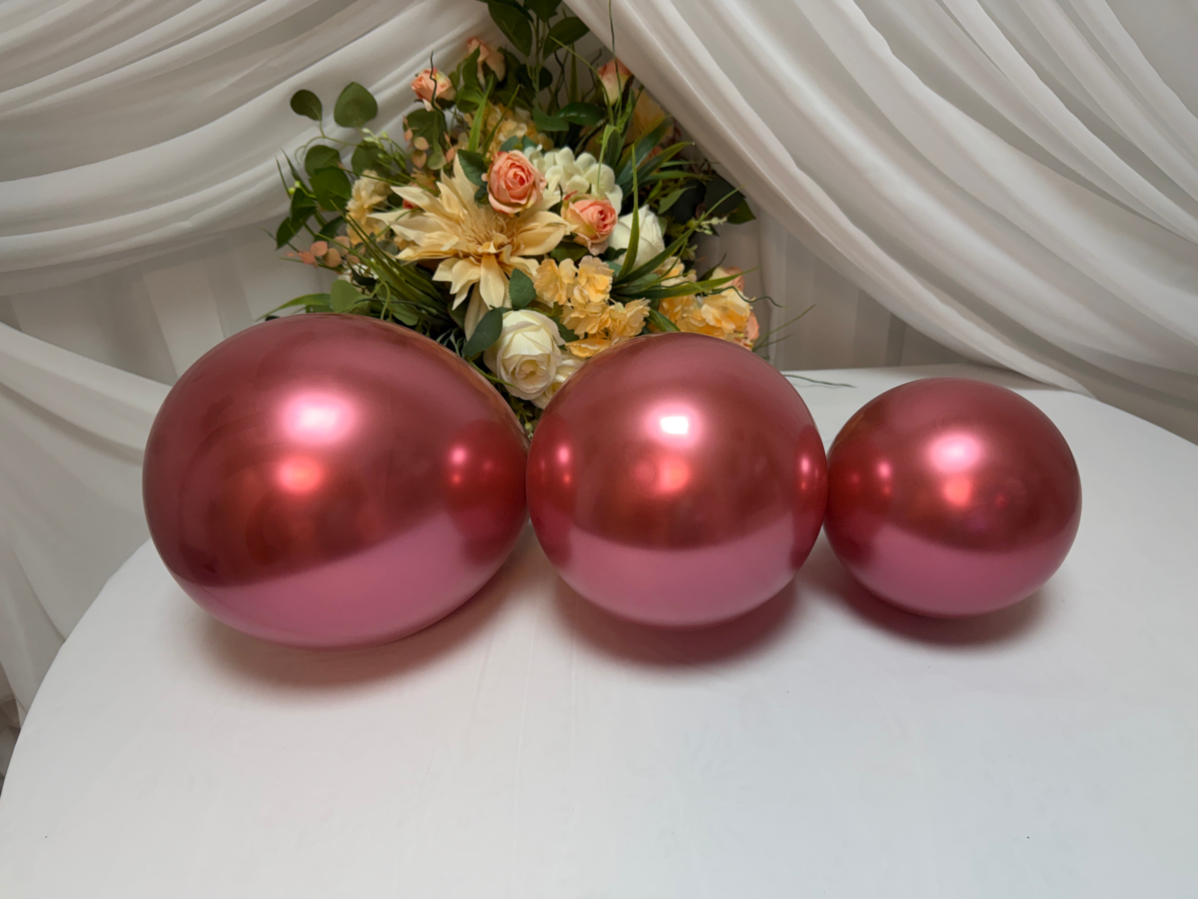 Baloane Set Cromat ROZ INCHIS