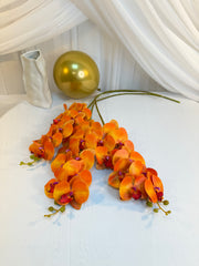 Orhidee artificiala 9 flori 24 Portocaliu