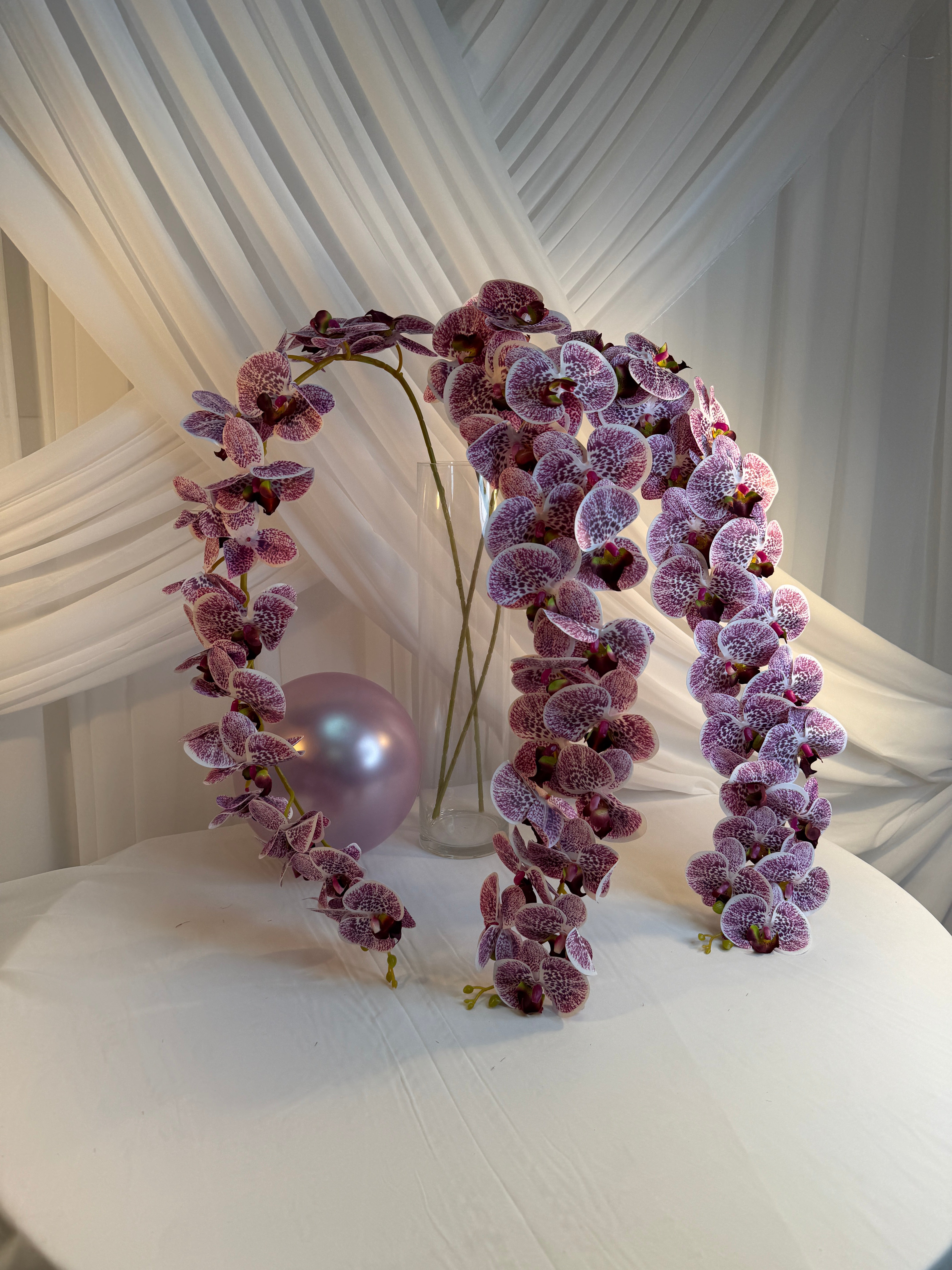 Orhidee artificiala 21 flori 03 Lila