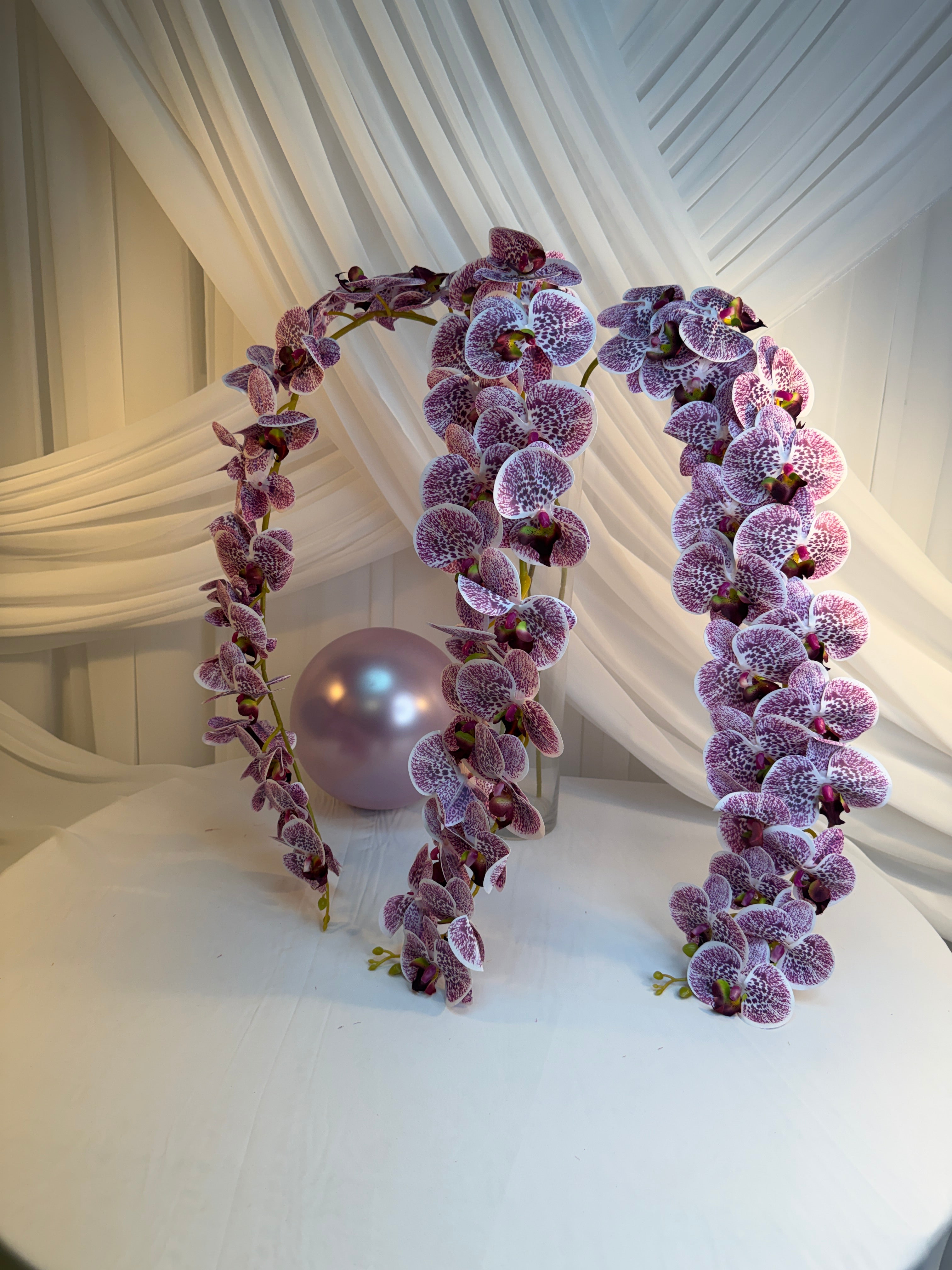 Orhidee artificiala 21 flori 03 Lila