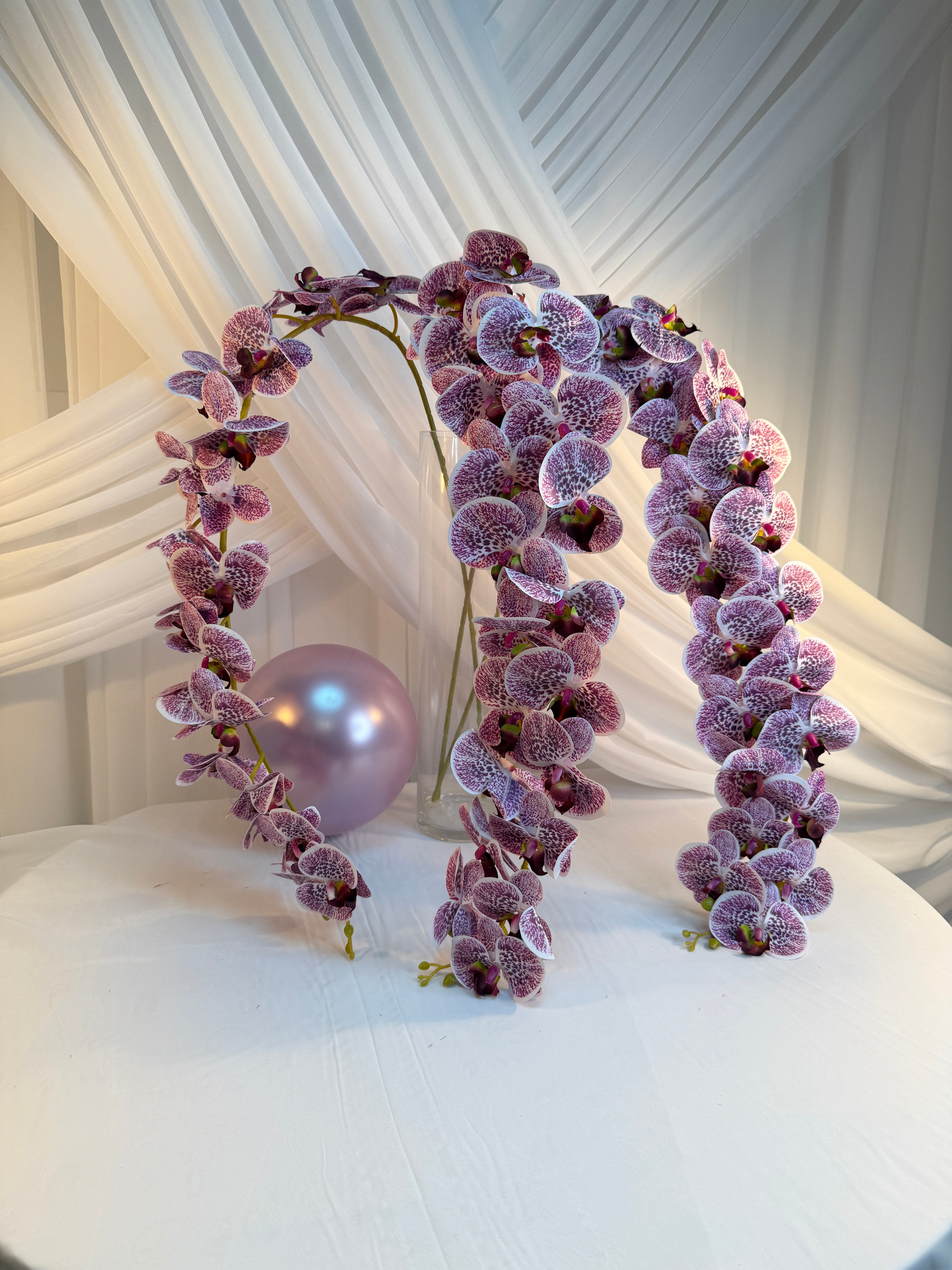 Orhidee artificiala 21 flori 03 Lila