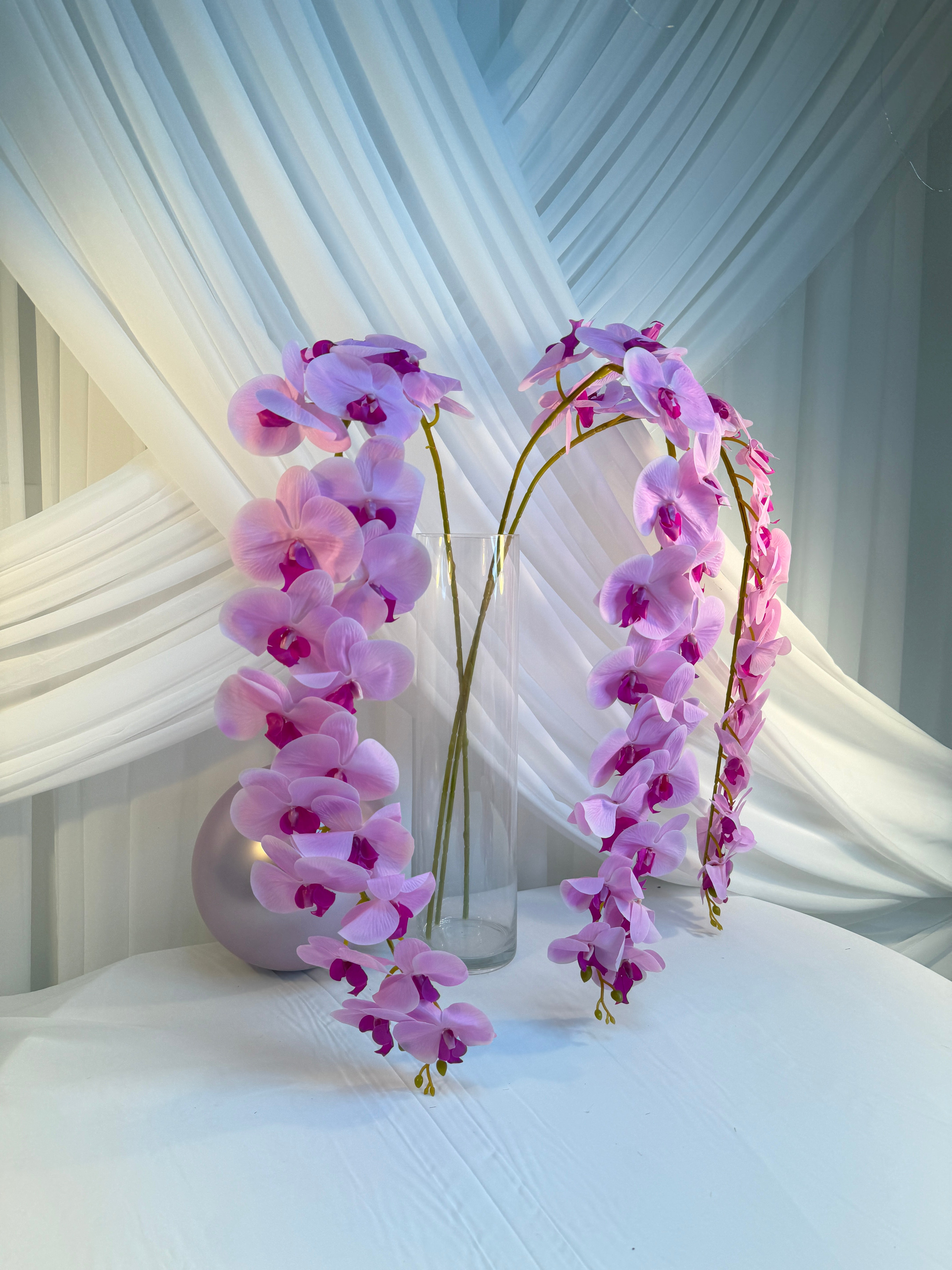 Orhidee artificiala 21 flori 57 Roz-Ciclam