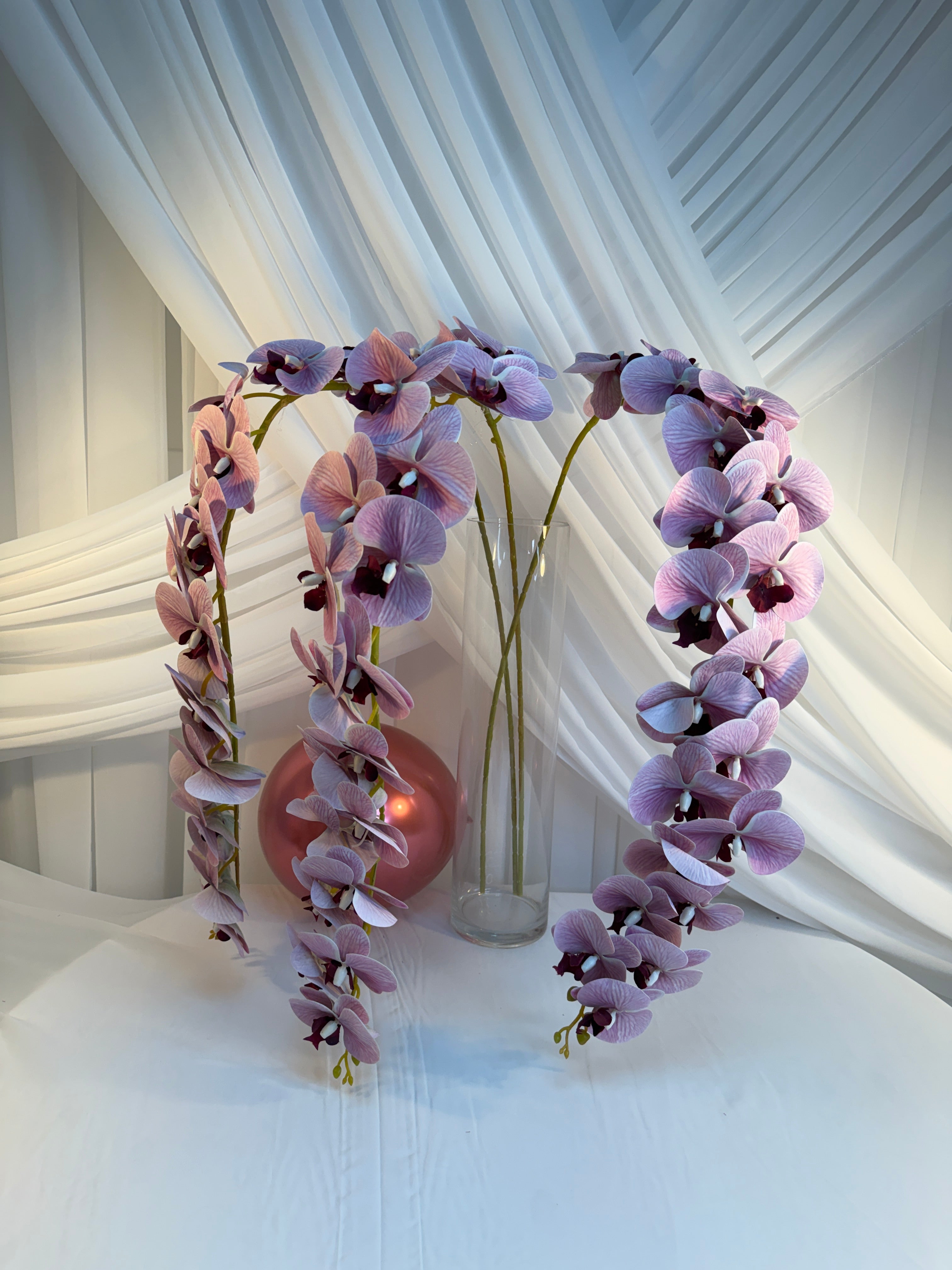 Orhidee artificiala 21 flori 103 Roz