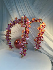 Orhidee artificiala 21 flori 68 Bej-Grena