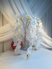 Orhidee artificiala 21 flori 71 Alb