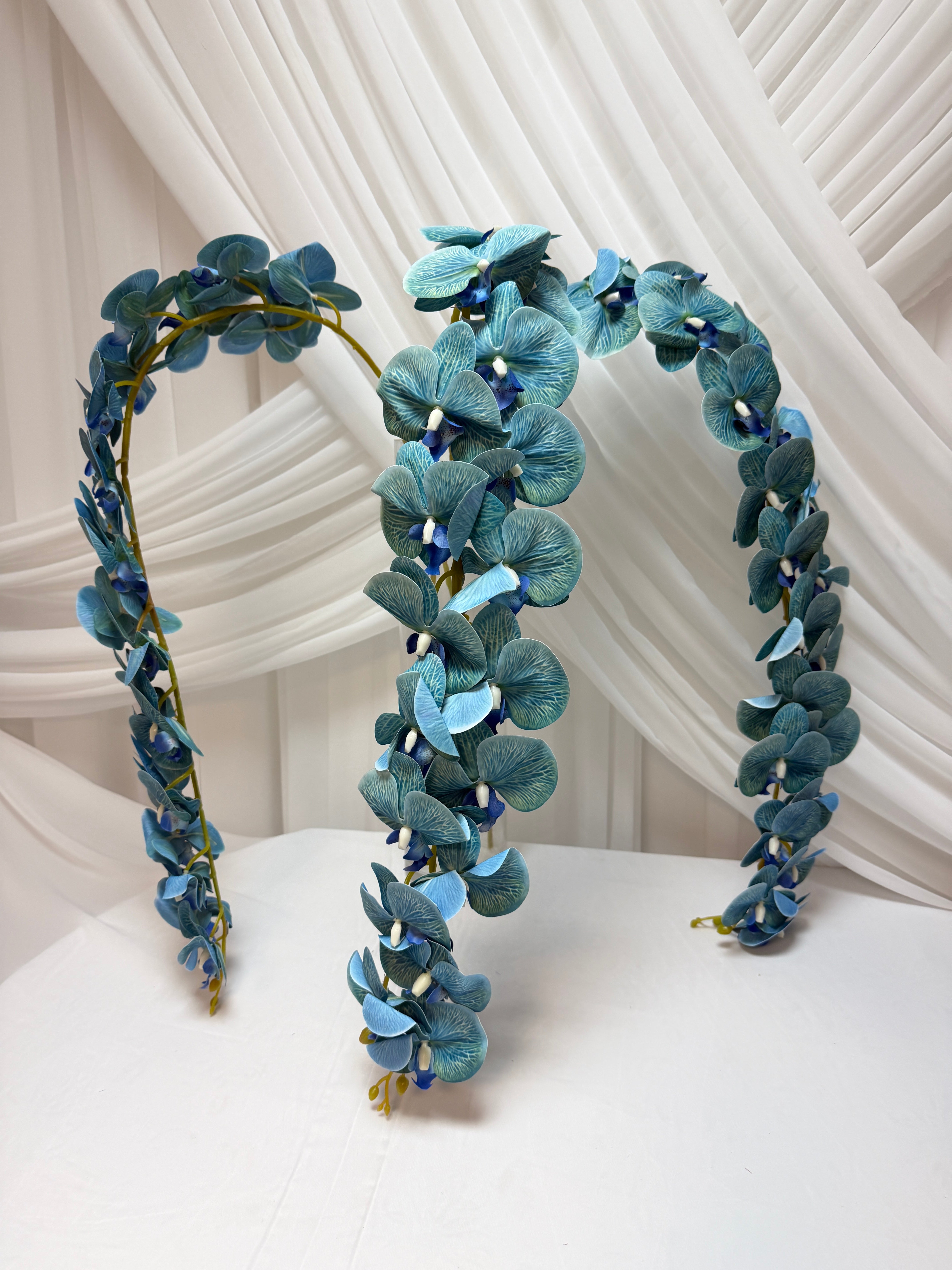 Orhidee artificiala 21 flori 105 Bleu