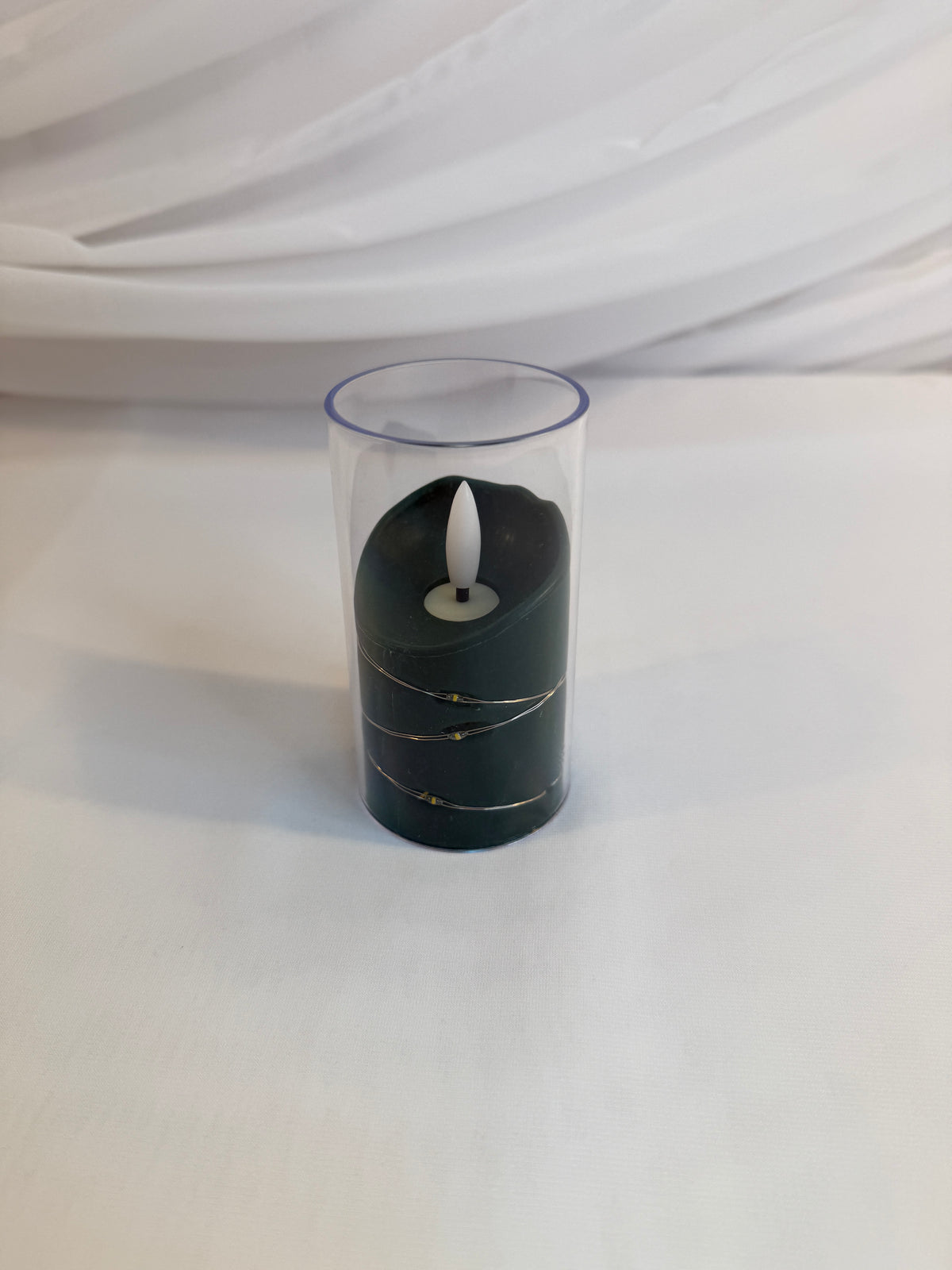 Lumânare LED decorativă în suport transparent Ø5 × 10 cm