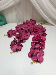 Orhidee artificiala 15 flori 102 Roz Inchis