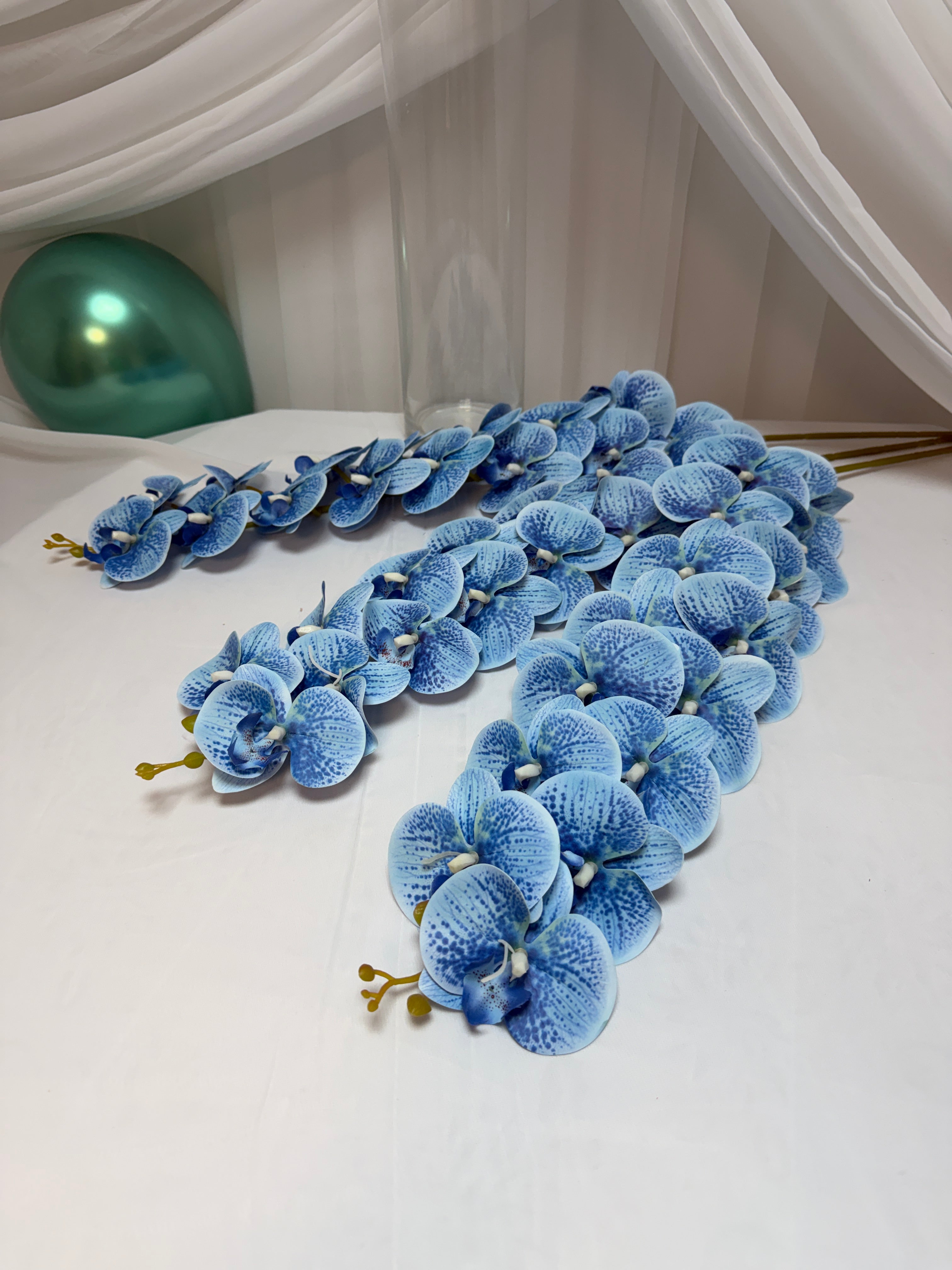 Orhidee artificiala 15 flori 79 Bleu