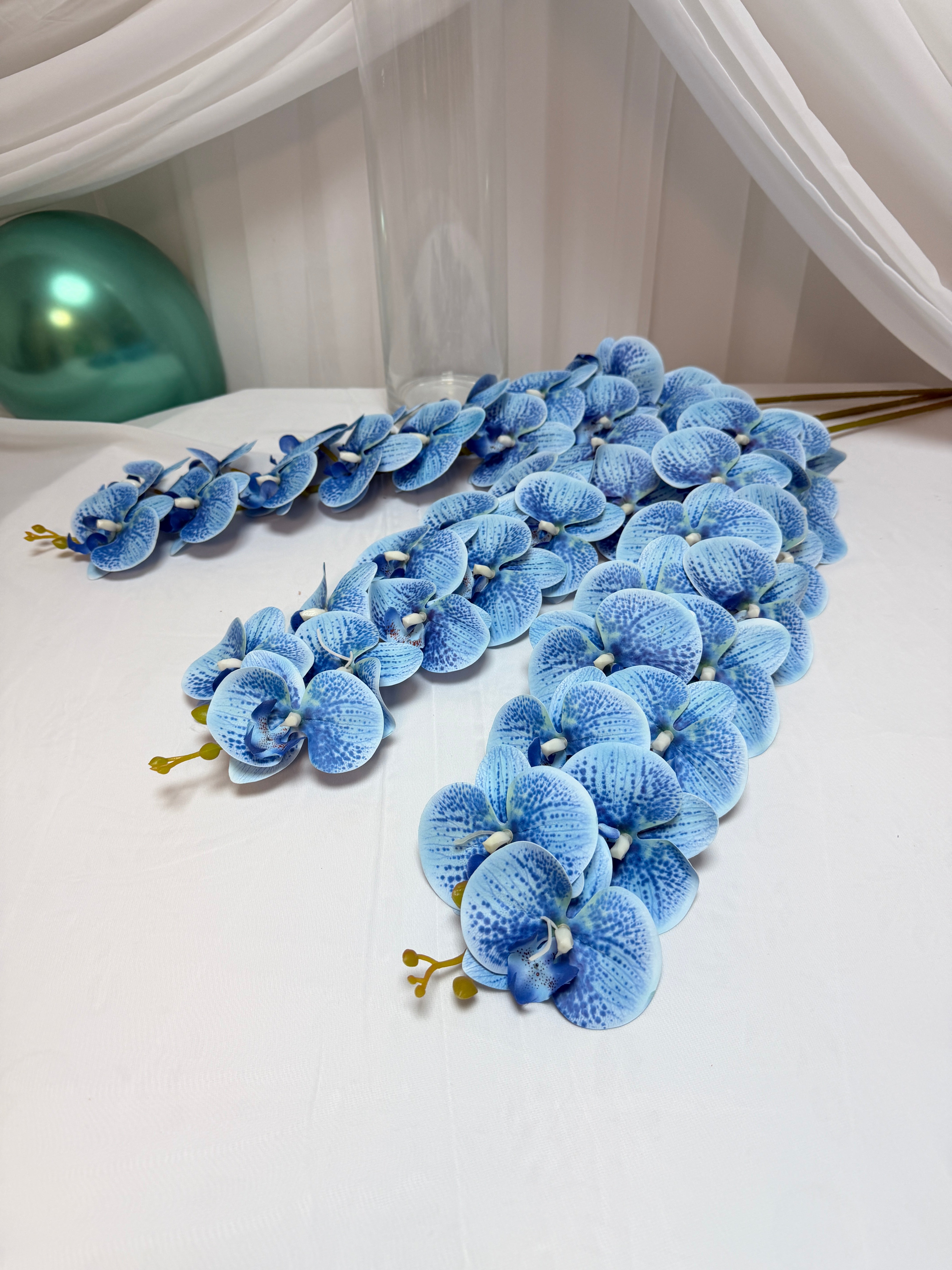Orhidee artificiala 15 flori 79 Bleu