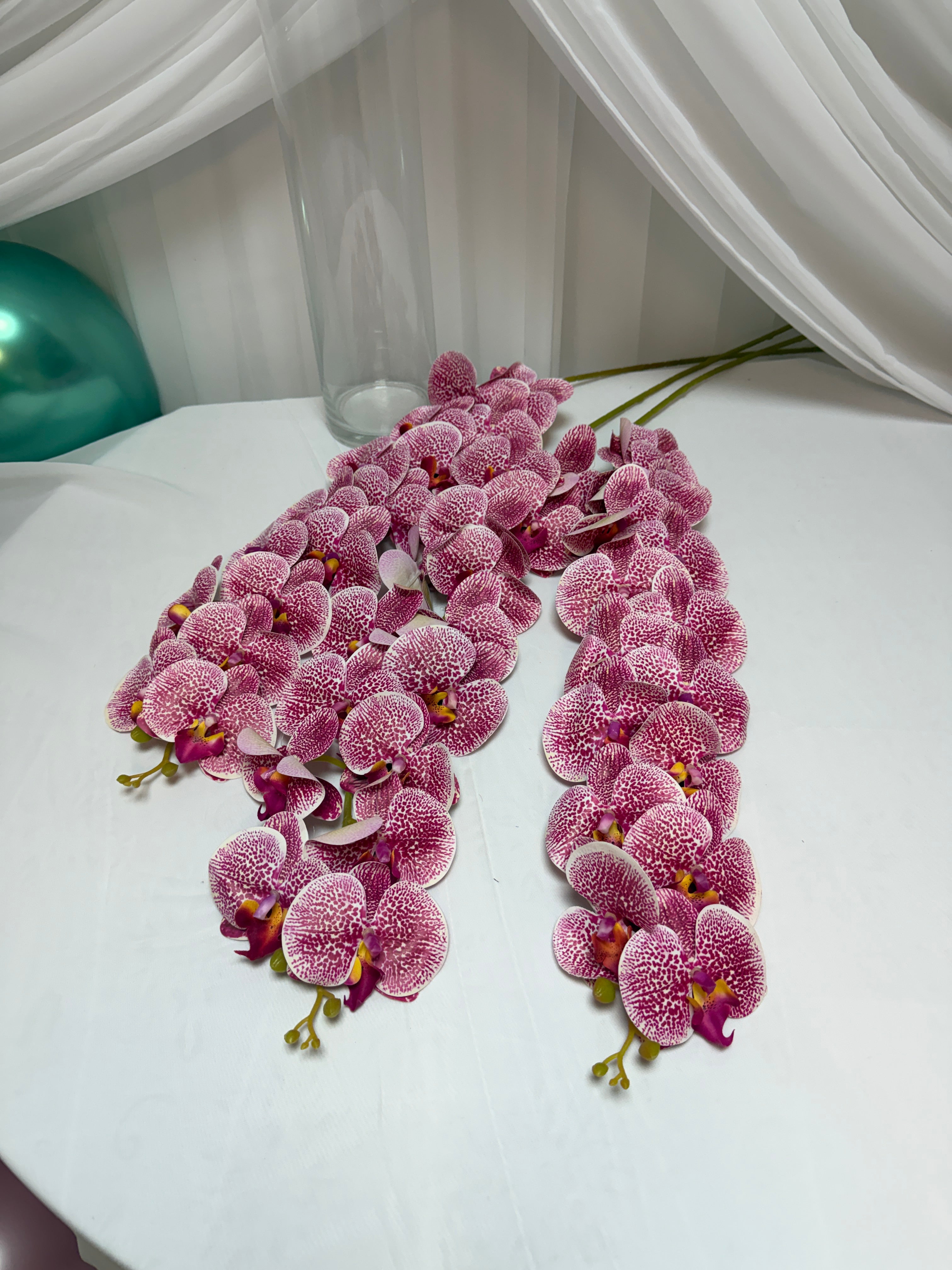 Orhidee artificiala 15 flori 12 Ciclam