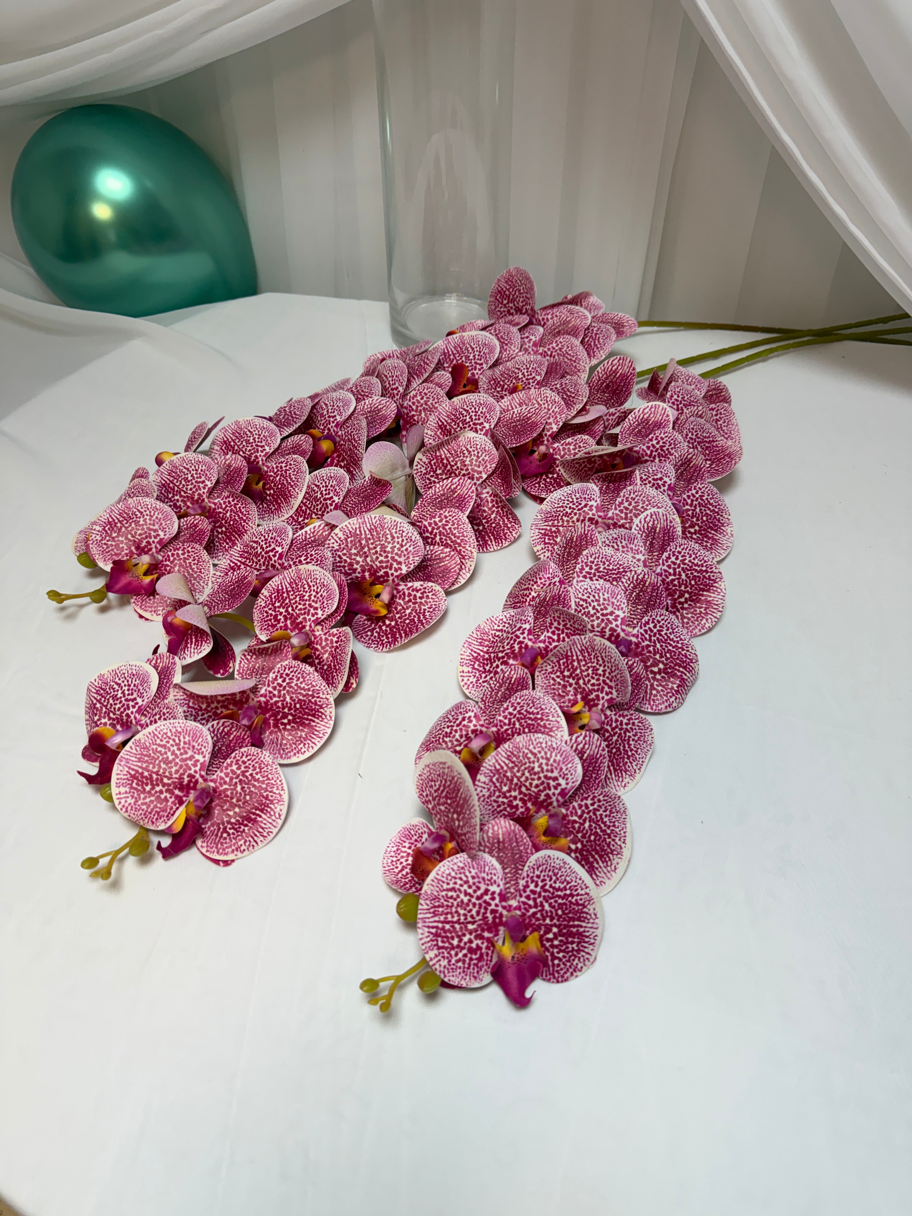 Orhidee artificiala 15 flori 12 Ciclam