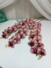 Orhidee artificiala 15 flori 90 Lila-Verde