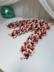 Orhidee artificiala 15 flori 36 Crem-Grena