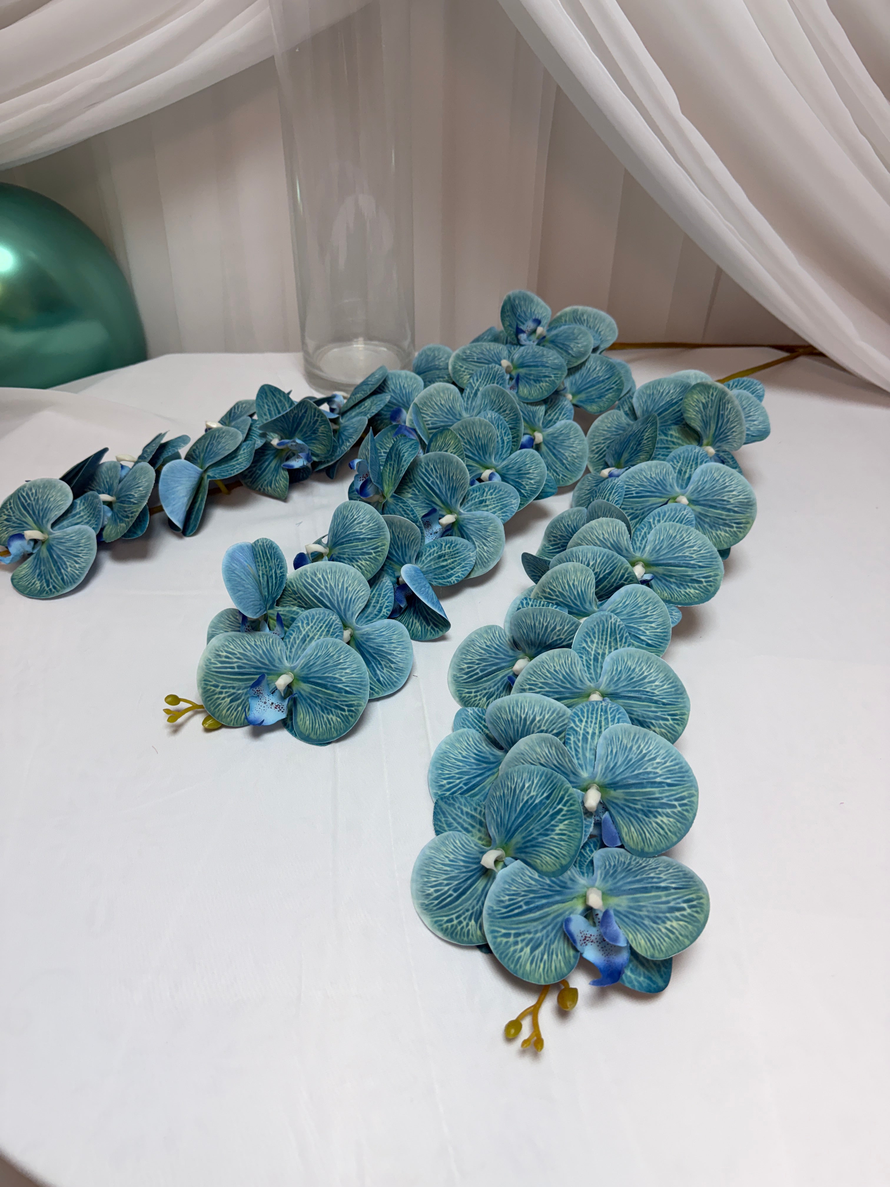 Orhidee artificiala 15 flori 105 Bleu