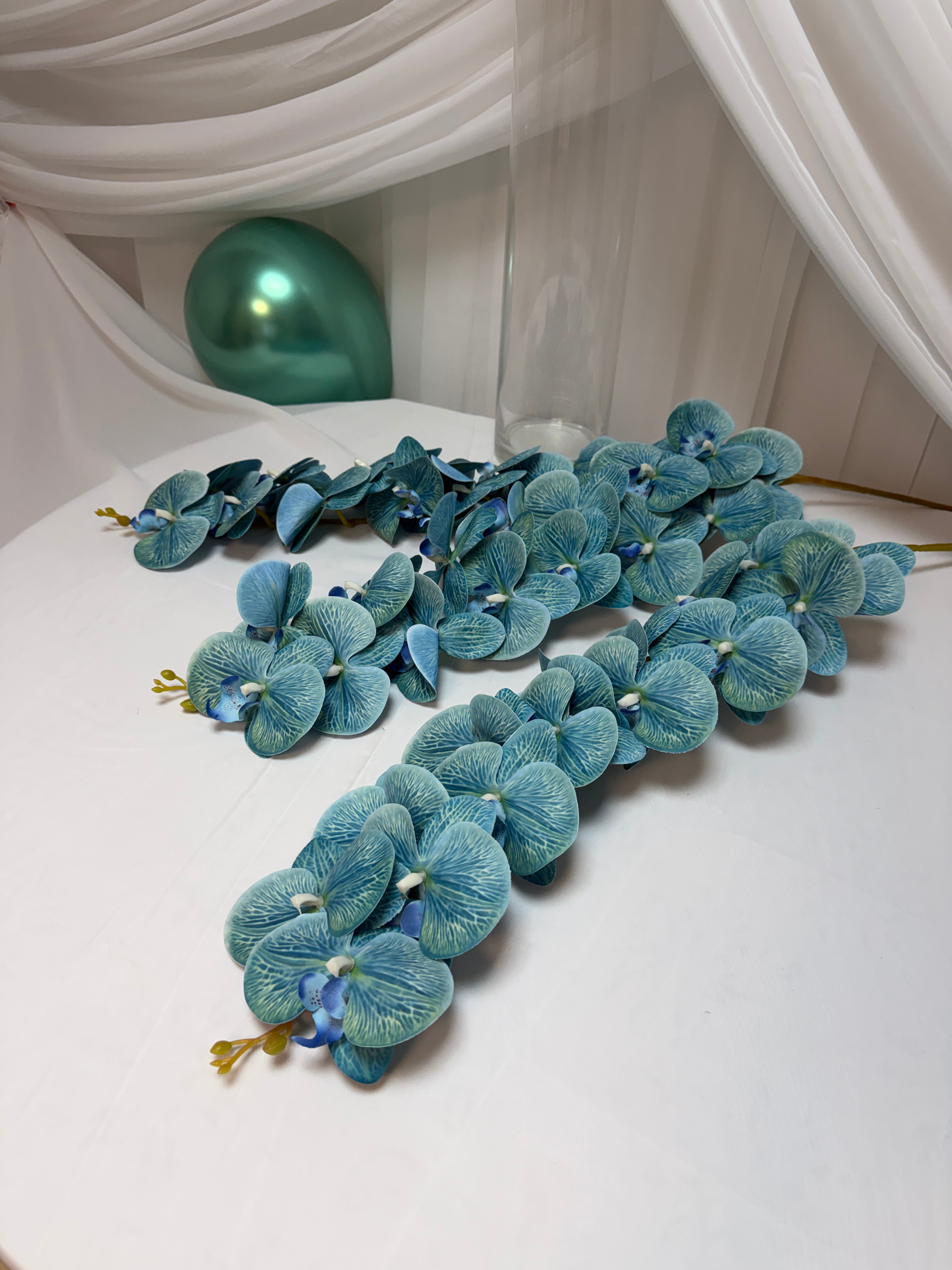 Orhidee artificiala 15 flori 105 Bleu