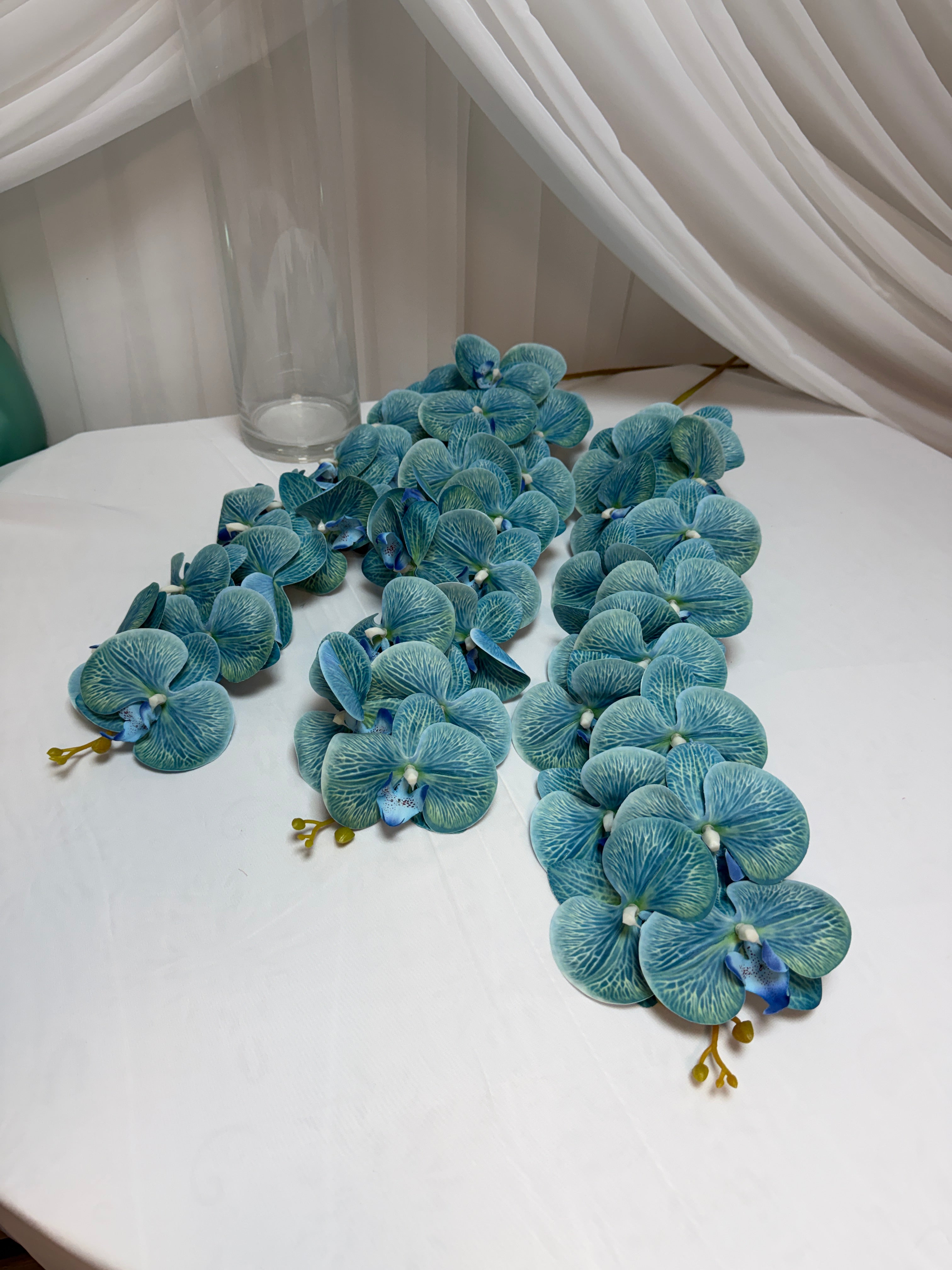 Orhidee artificiala 15 flori 105 Bleu