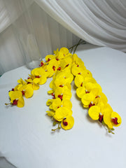 Orhidee artificiala 15 flori 28 Galben