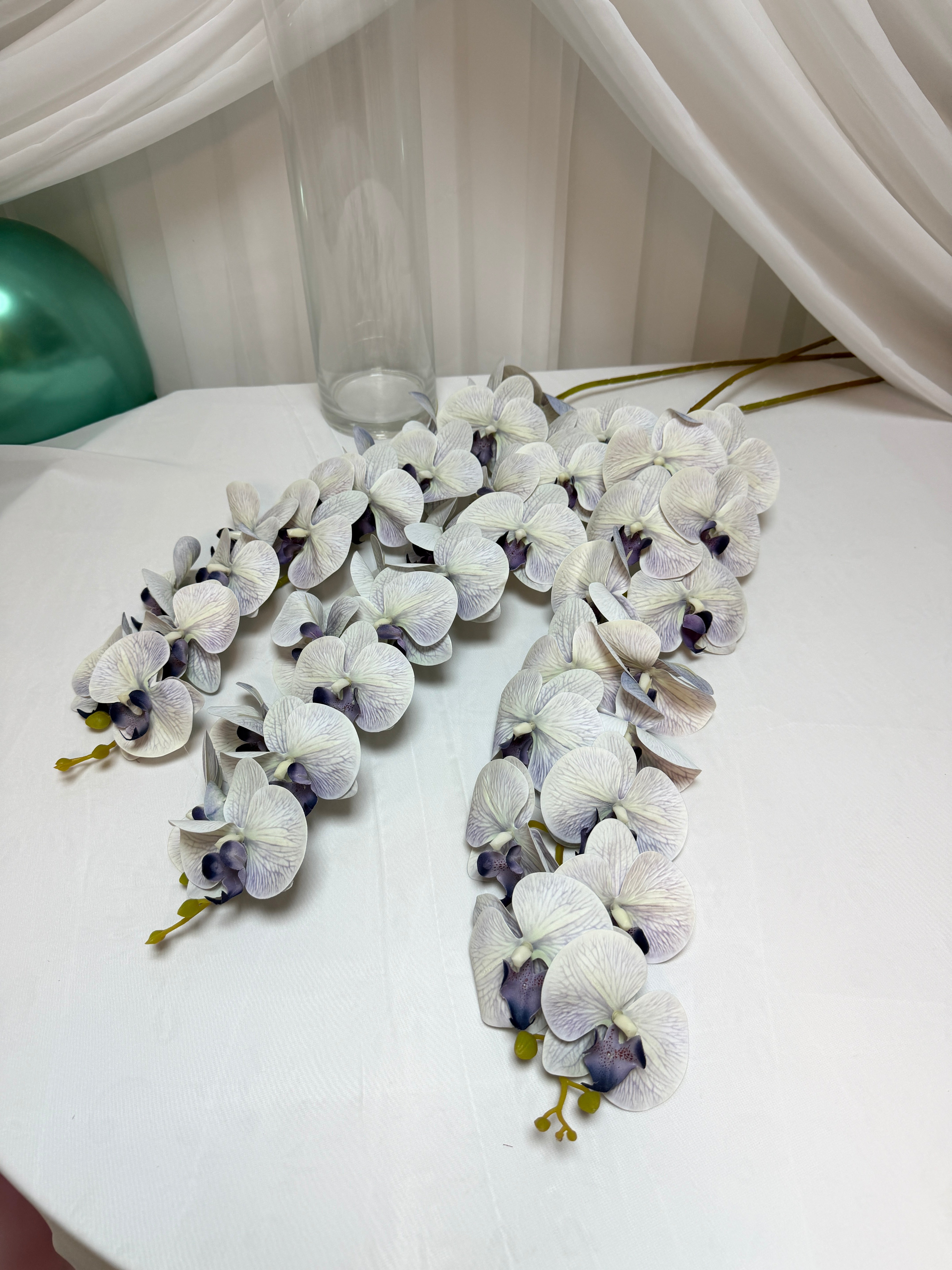 Orhidee artificiala 15 flori 101 Mov-Gri