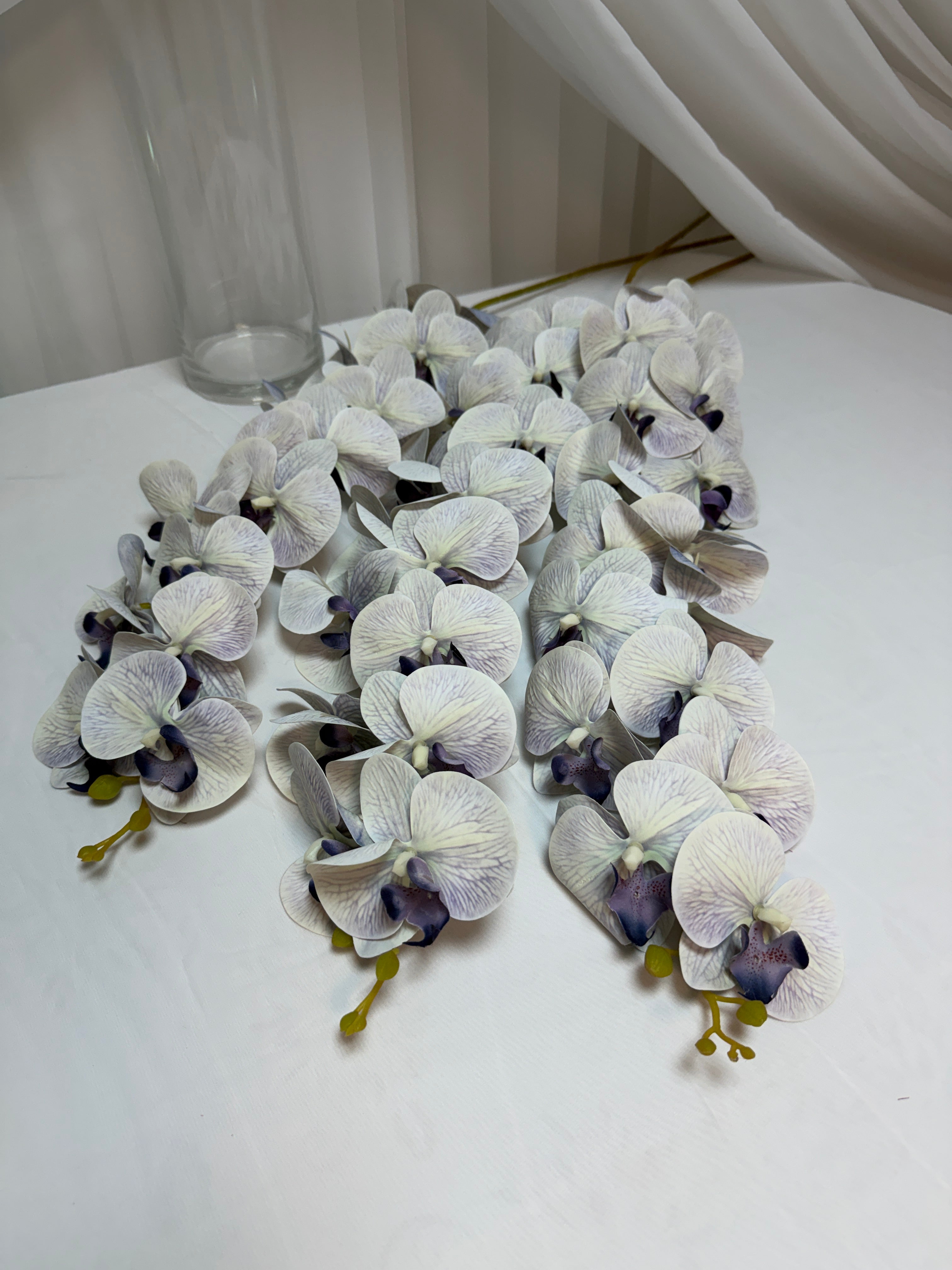 Orhidee artificiala 15 flori 101 Mov-Gri