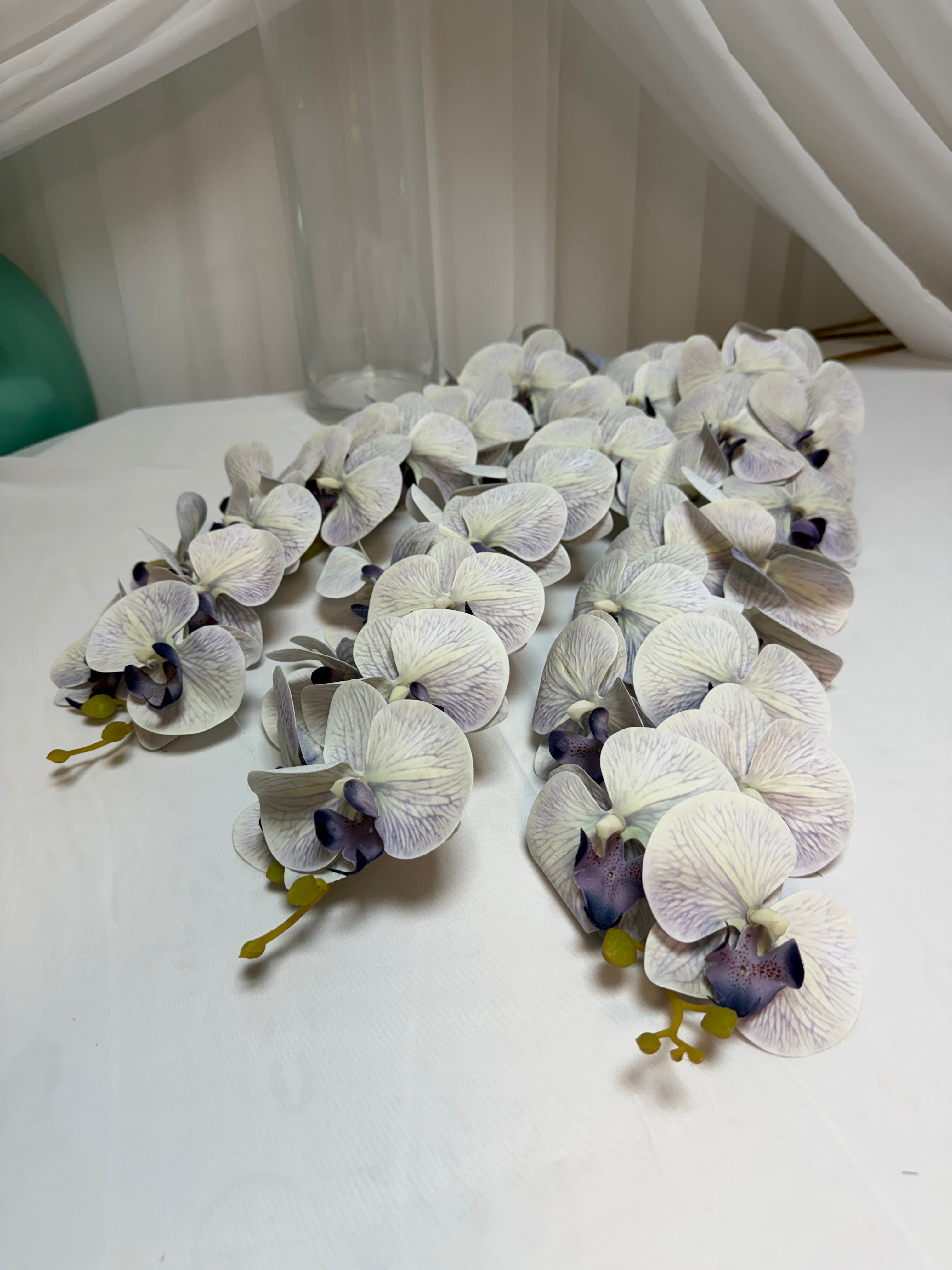 Orhidee artificiala 15 flori 101 Mov-Gri