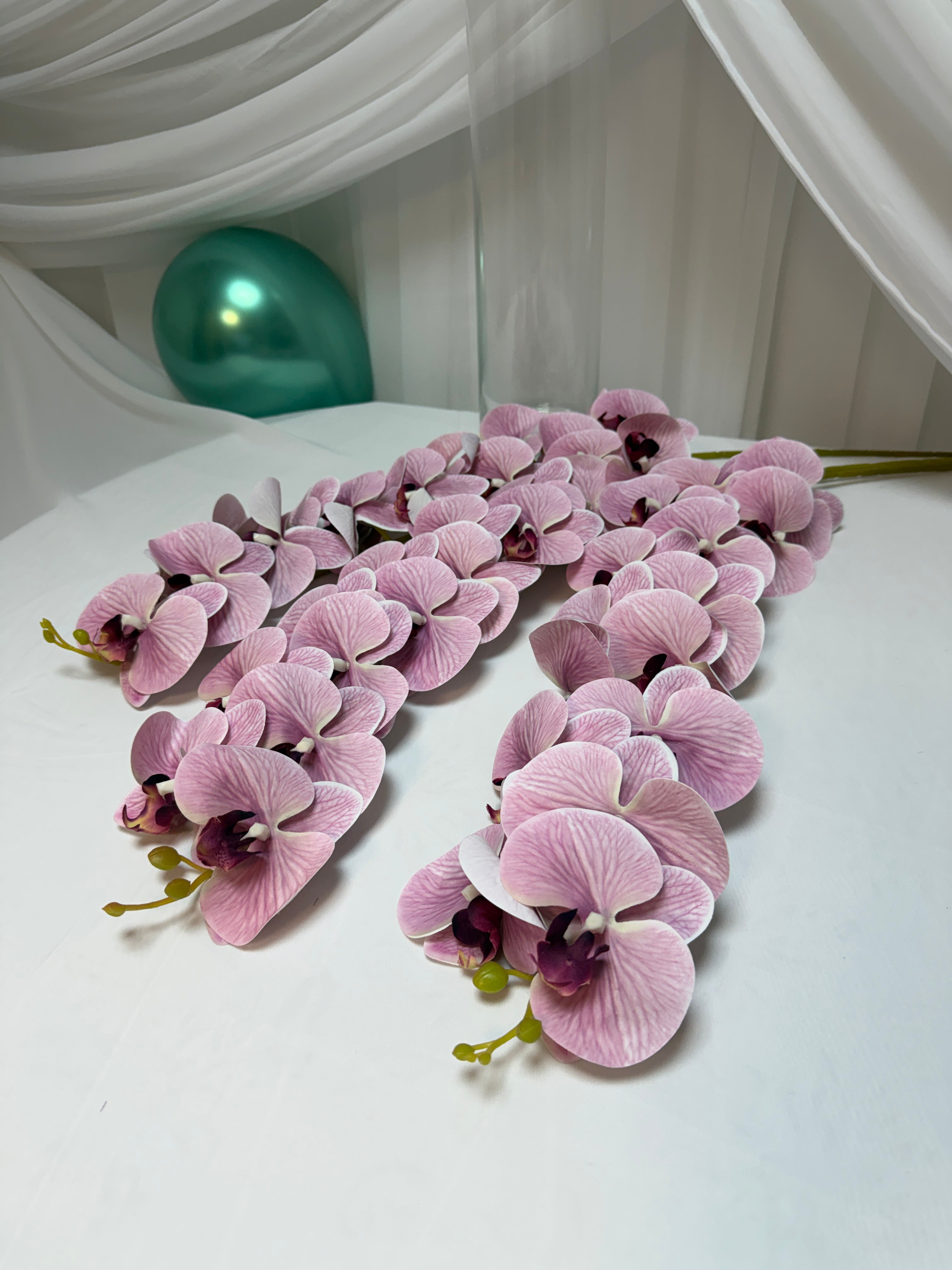 Orhidee artificiala 15 flori 103 Roz