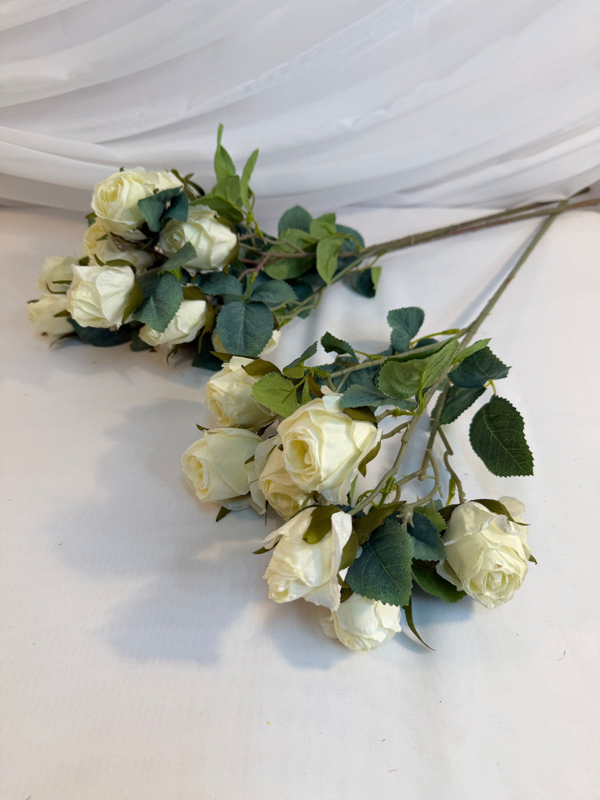 Flori Artificiale Fir Trandafir Cu 7 Flori Vintage