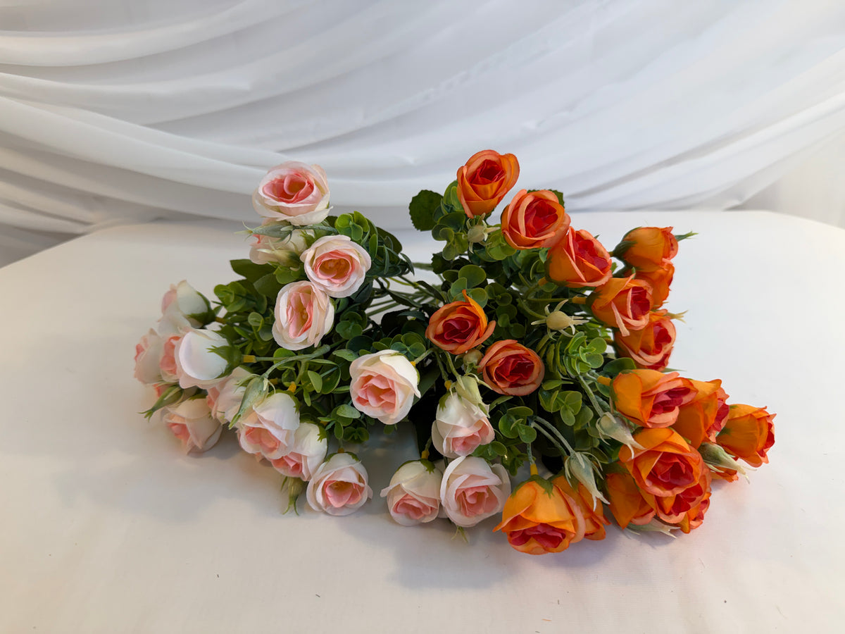 Flori Artificiale Buchet Trandafiri Eucalipt 2/set