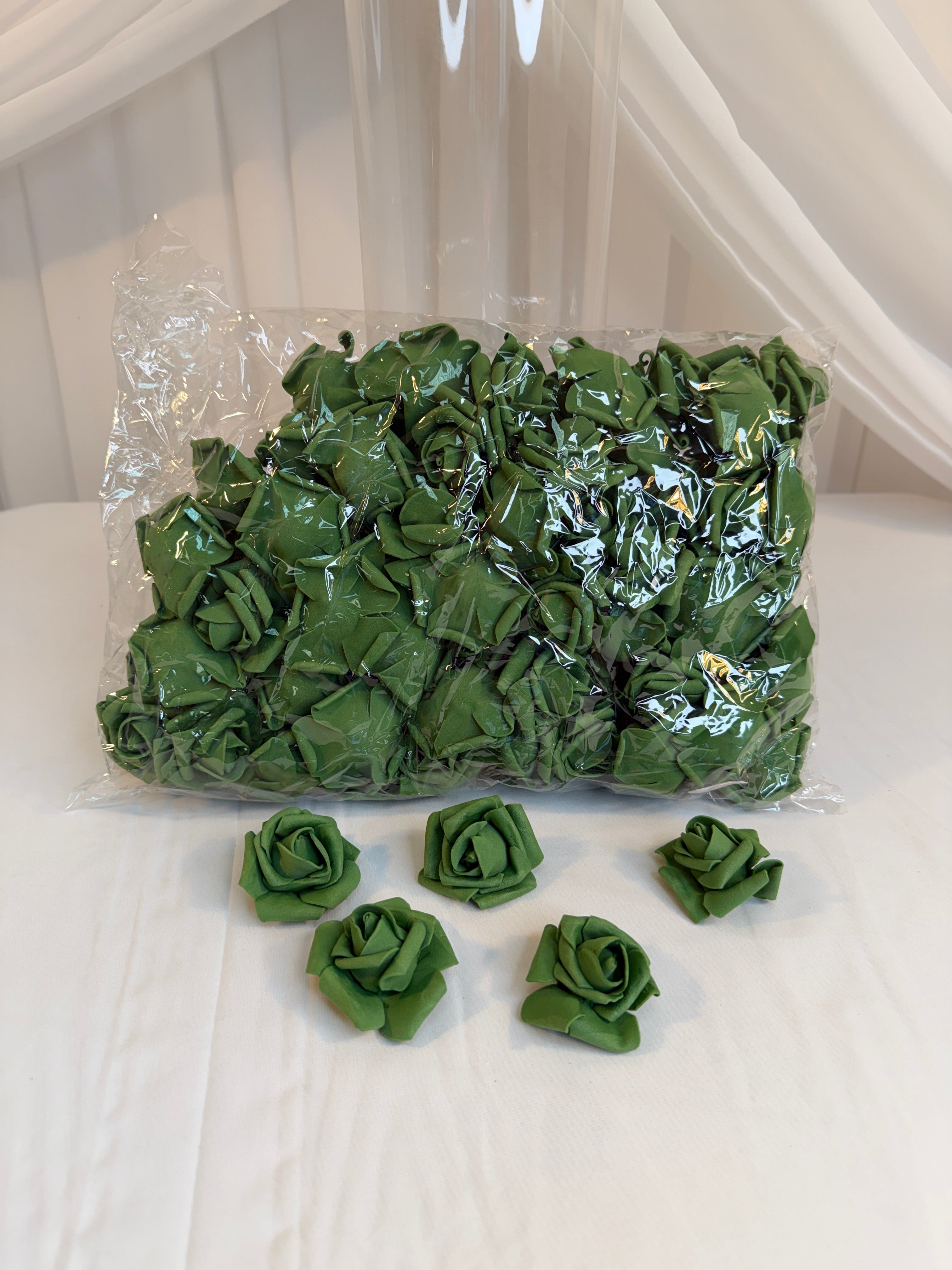 Flori Artificiale Trandafiri Spuma 100/set diam 4.5cm