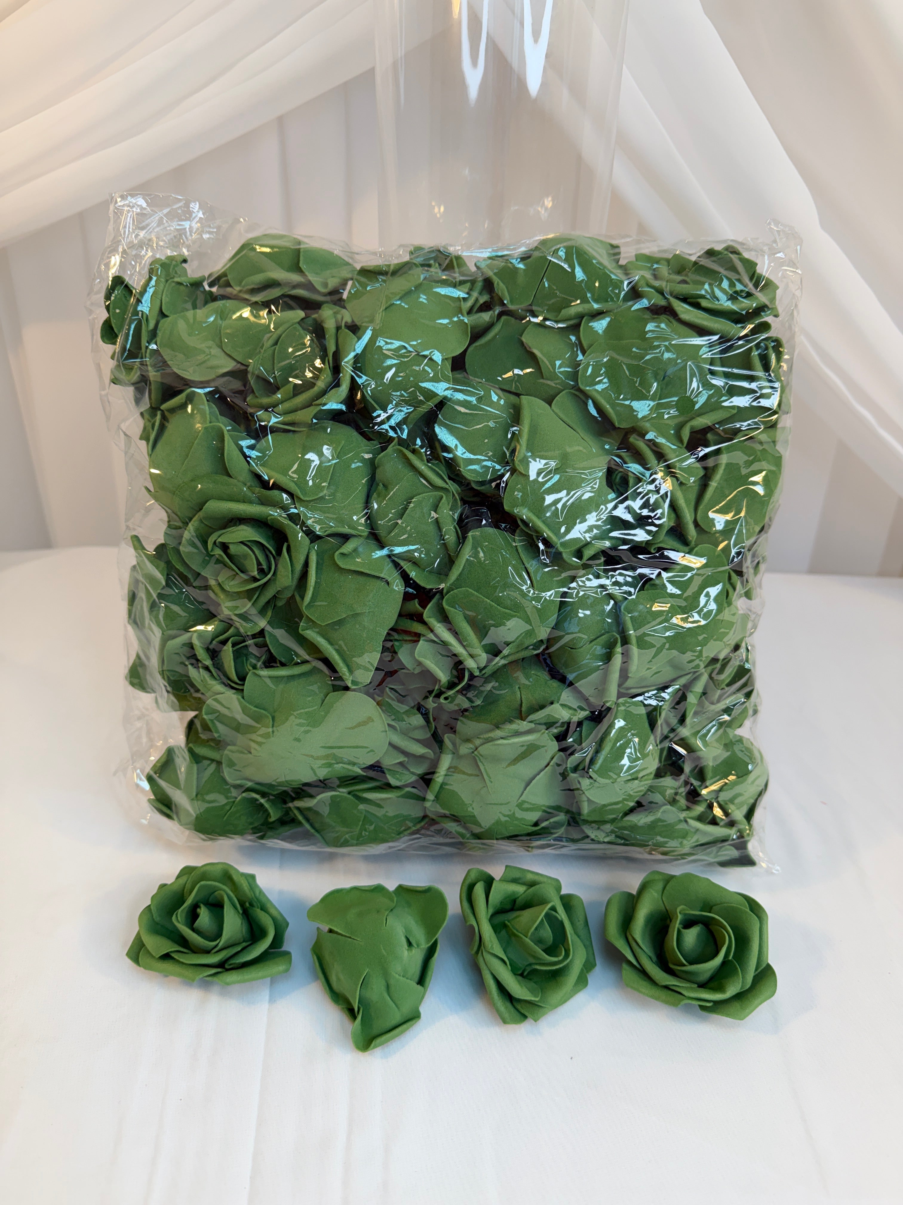 Flori Artificiale Trandafiri Spuma 100/set diam 6.5cm