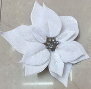 Floarea Craciunului Artificiala Capete Mari 10/set Alb