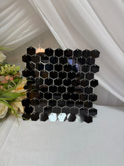 Panou Fundal Paiete Hexagon 30x30cm Negru