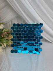 Panou Fundal Paiete Hexagon 30x30cm Turcoaz